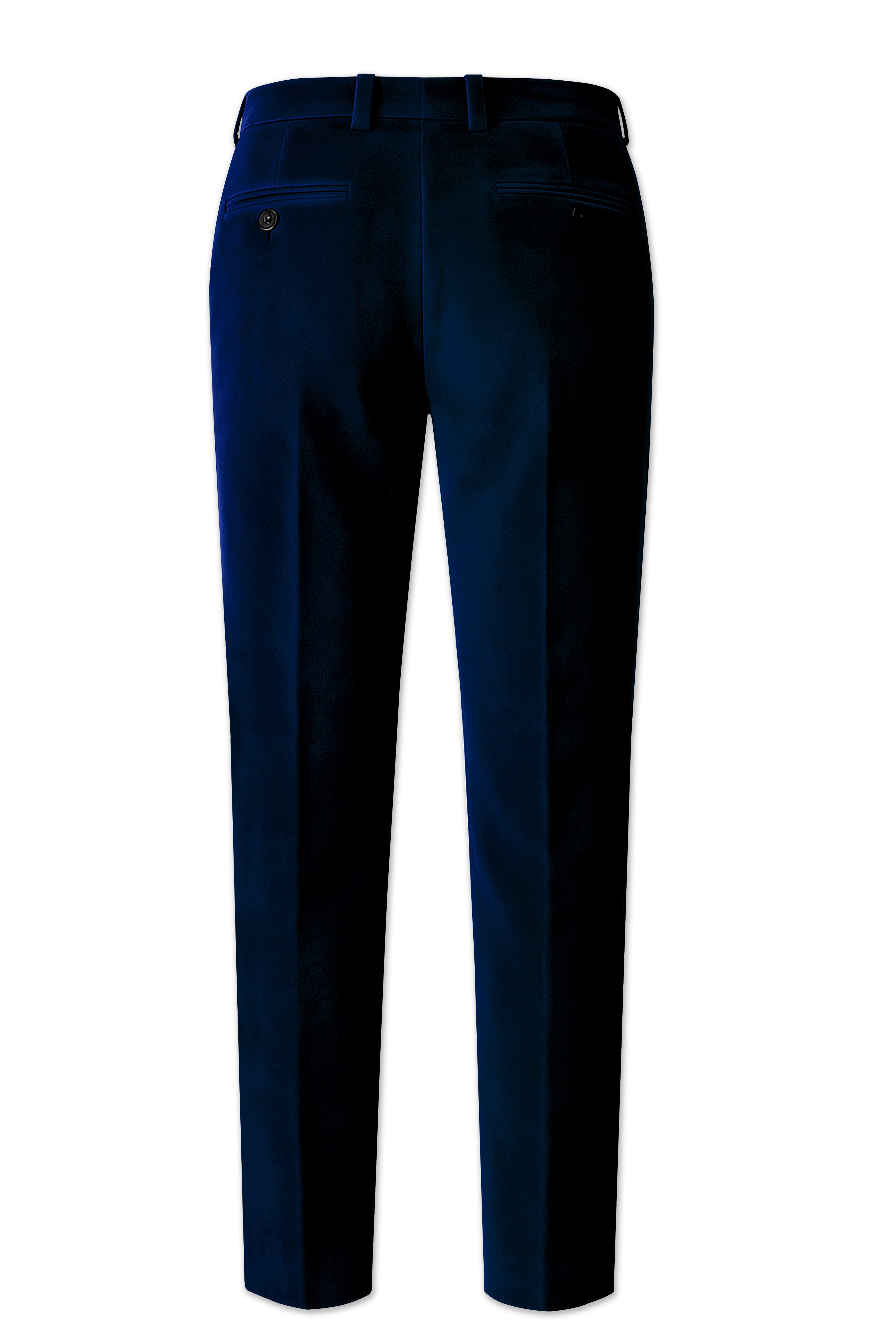 Noctivell-Cinder Blue Velvet Stretchable Waistband Pant