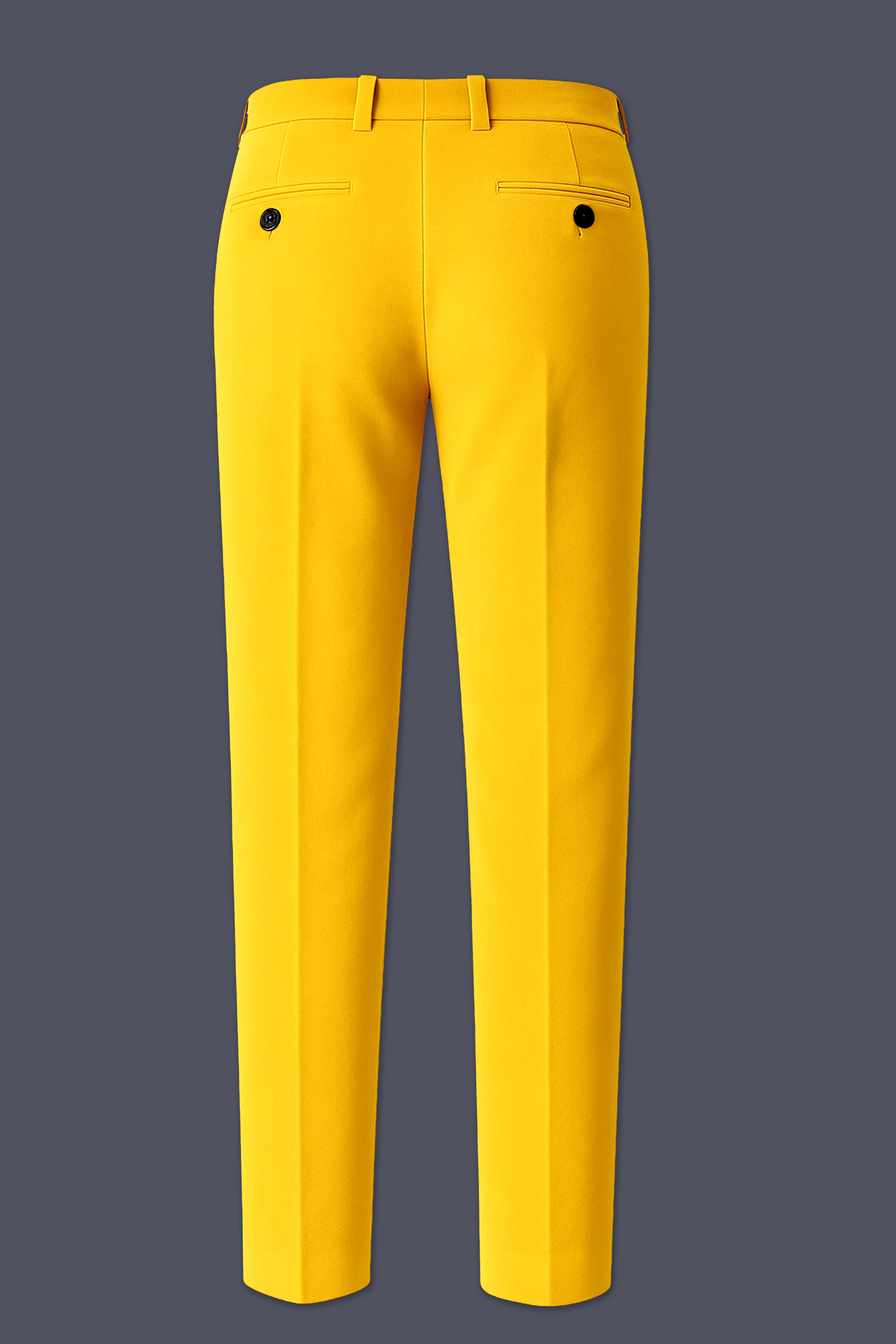 Safvell-Mustard Yellow Velvet Stretchable Waistband Pant