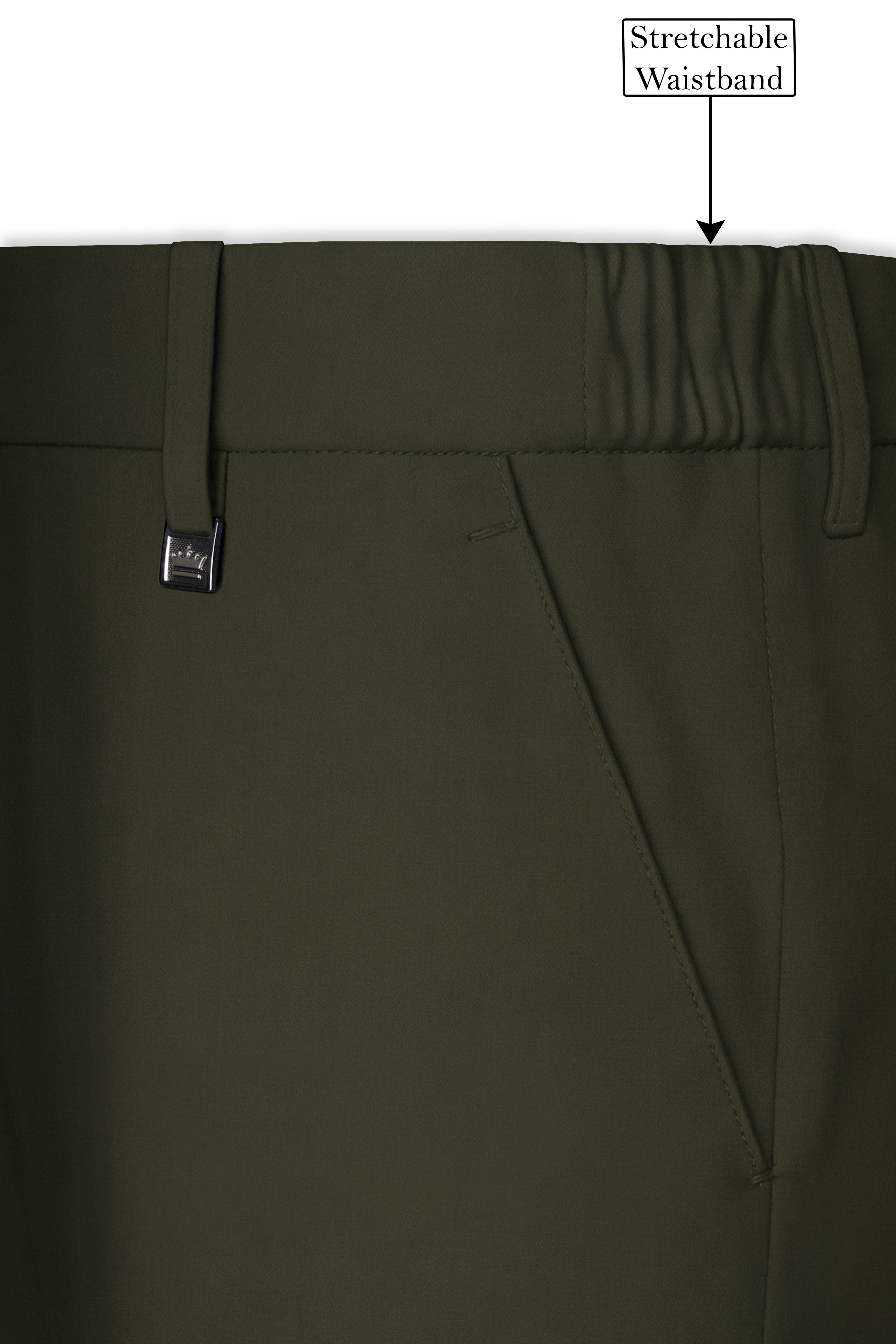 Virivell-Rangitoto Green Premium Cotton Stretchable Waistband Pant