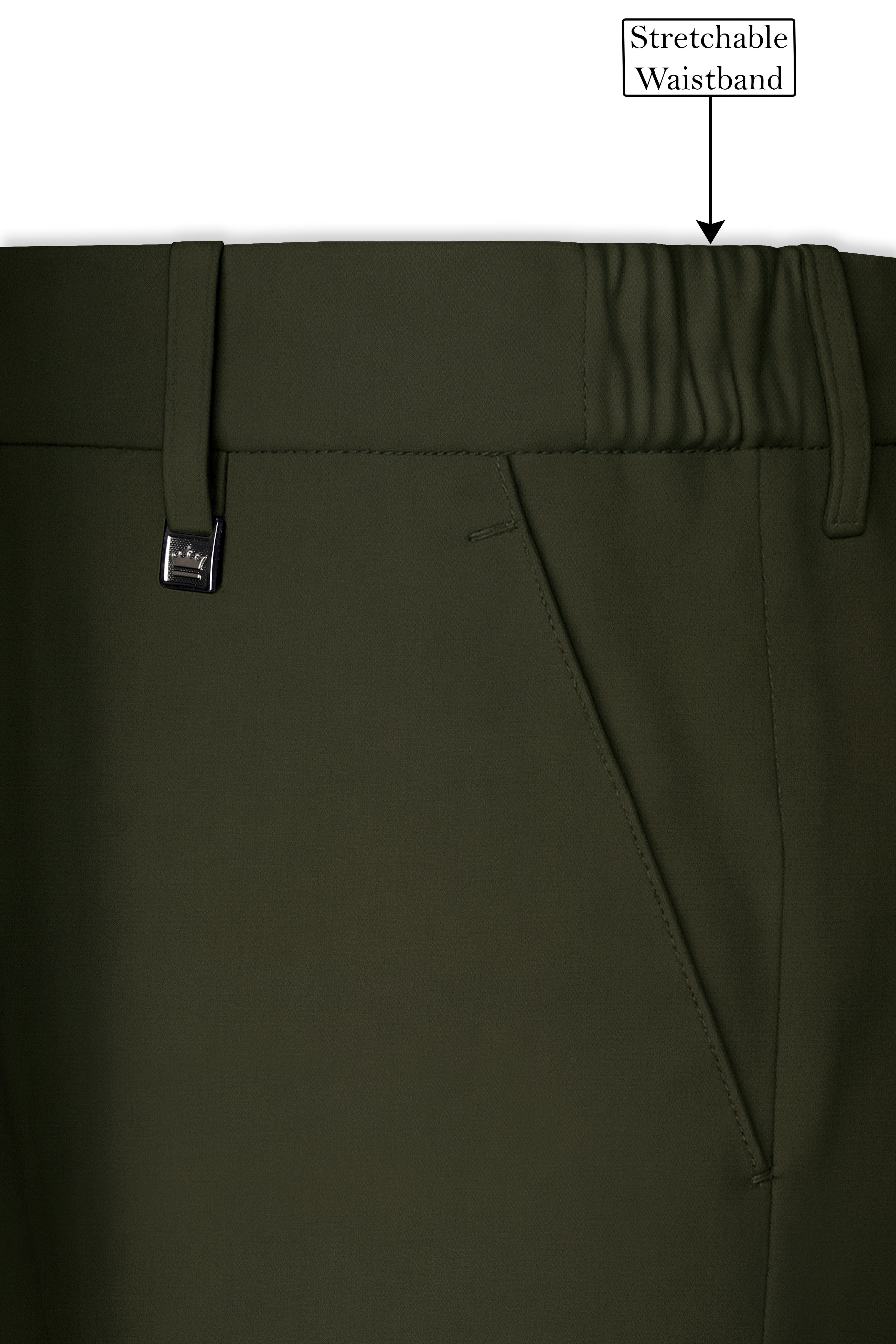 Virivell-Rangitoto Green Premium Cotton Stretchable Waistband Pant