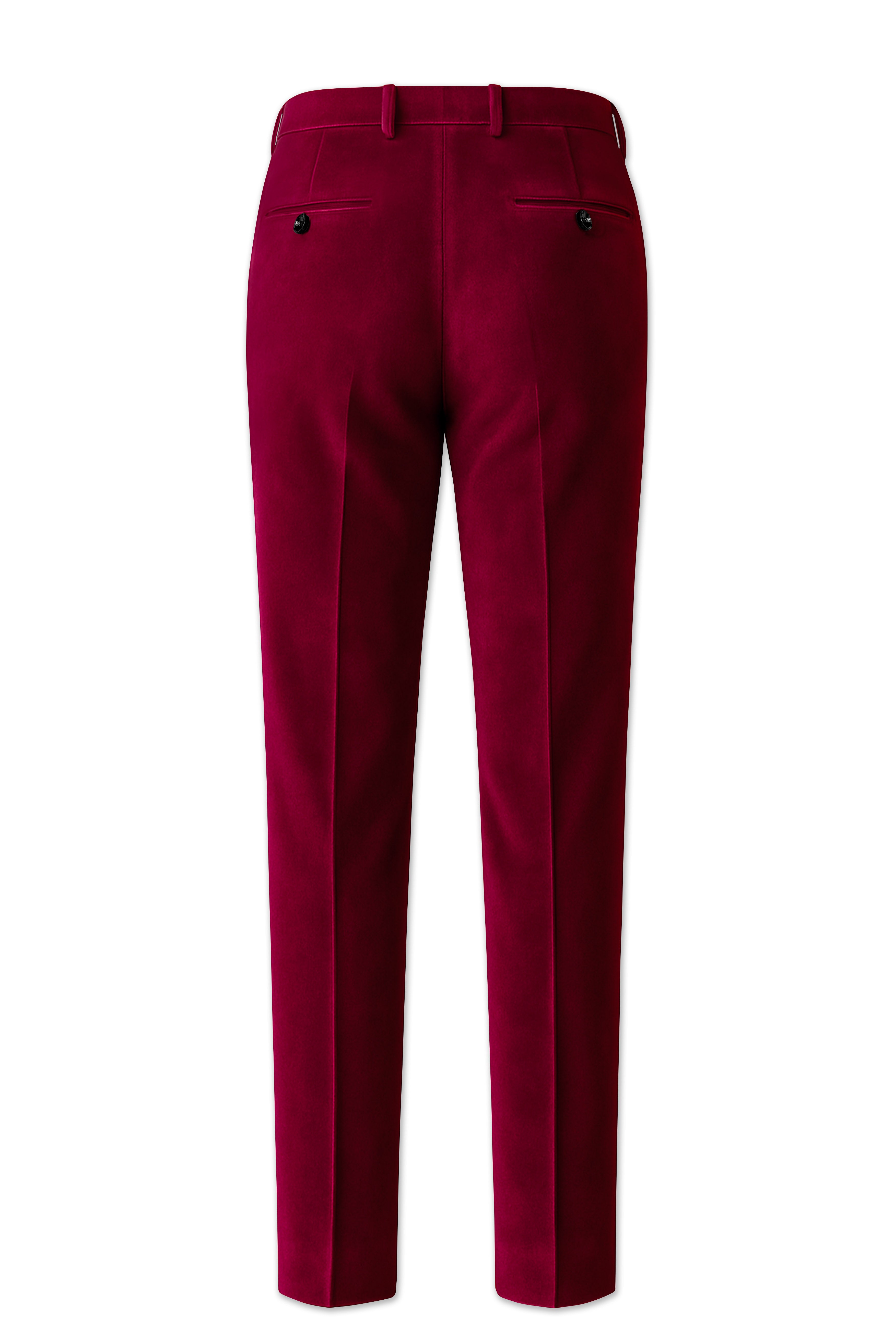 Marcrest-Castro maroon Velvet Stretchable Waistband Pant