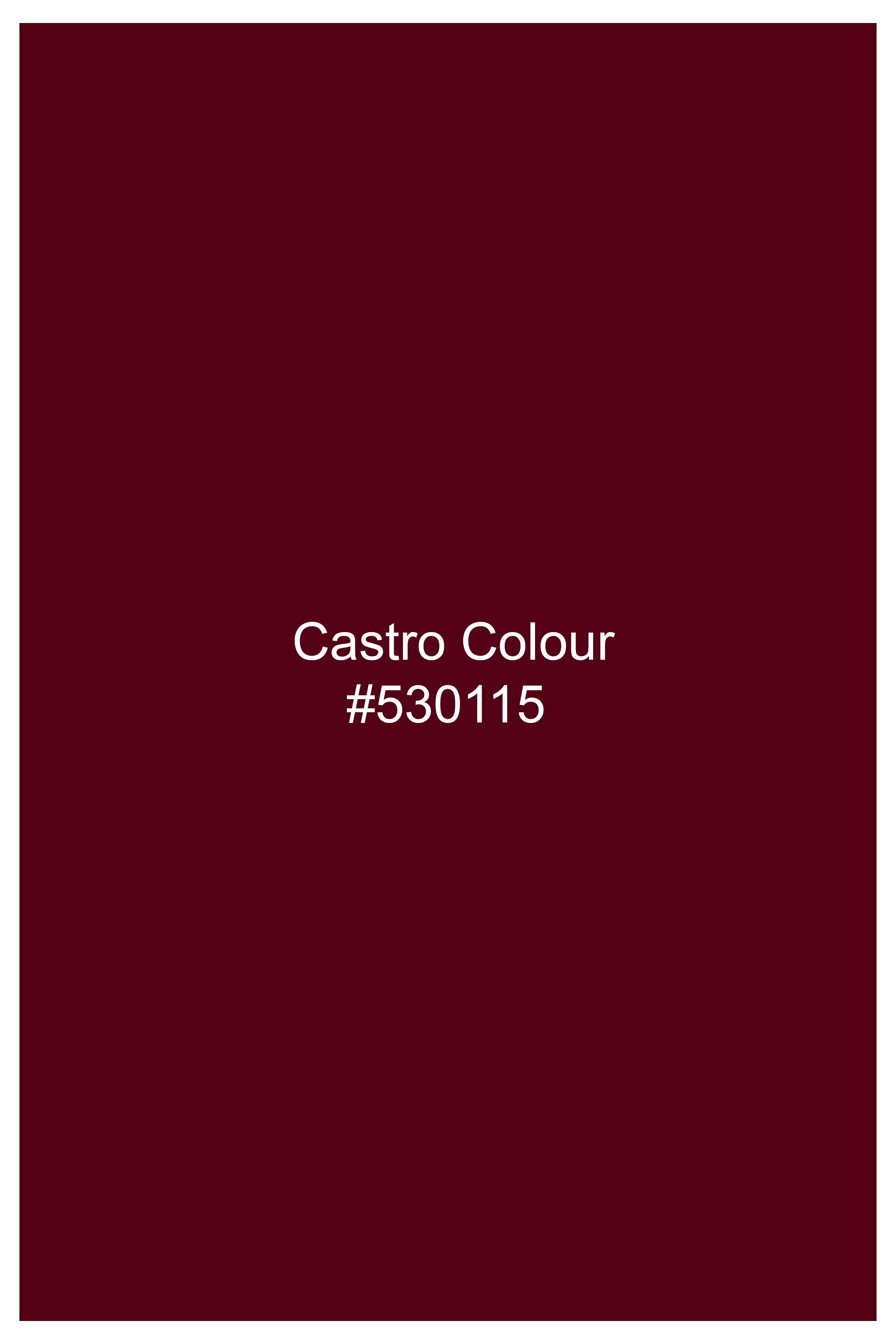 Marcrest-Castro maroon Velvet Stretchable Waistband Pant