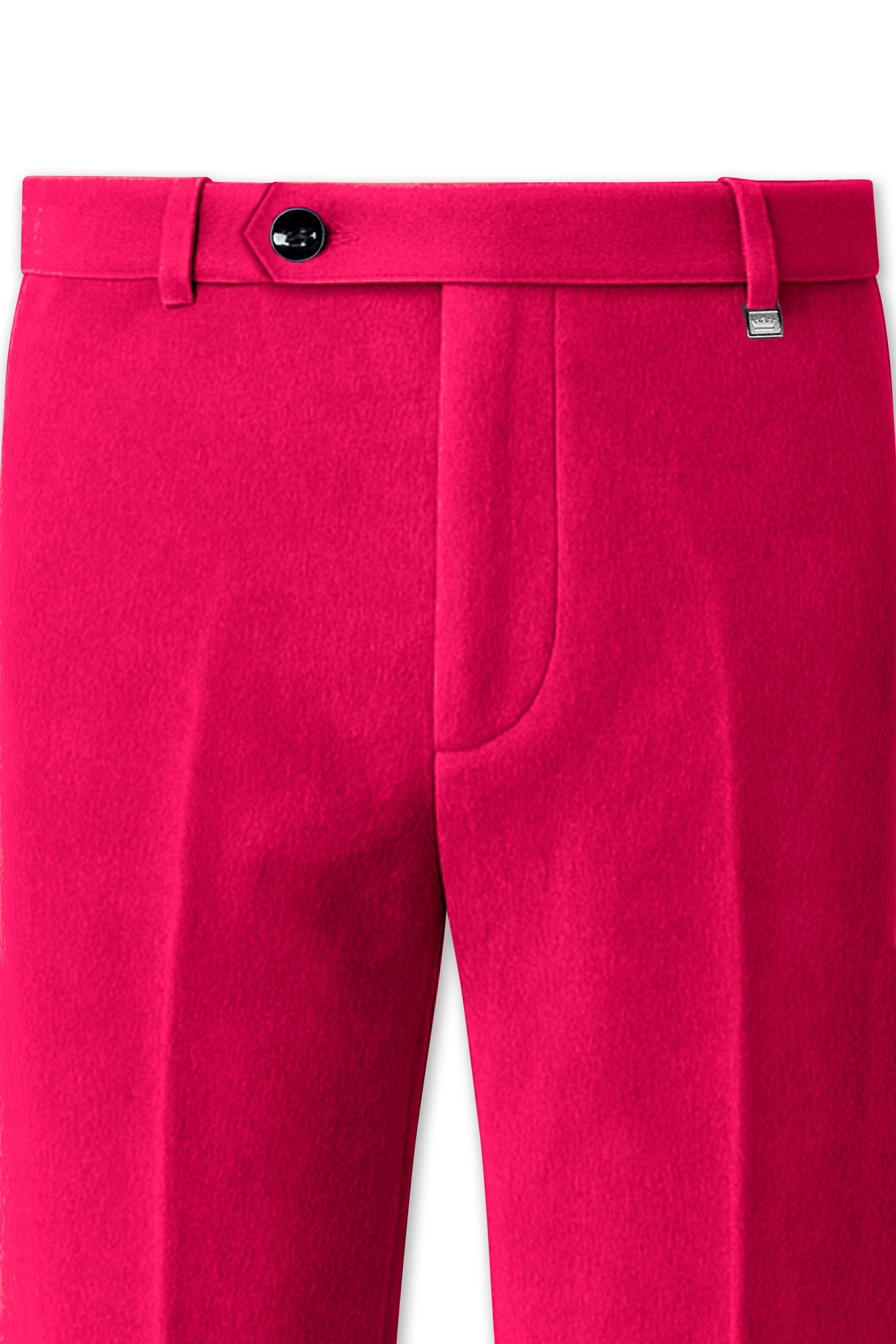 Shivelle-Shiraz Pink Velvet Stretchable Waistband Pant