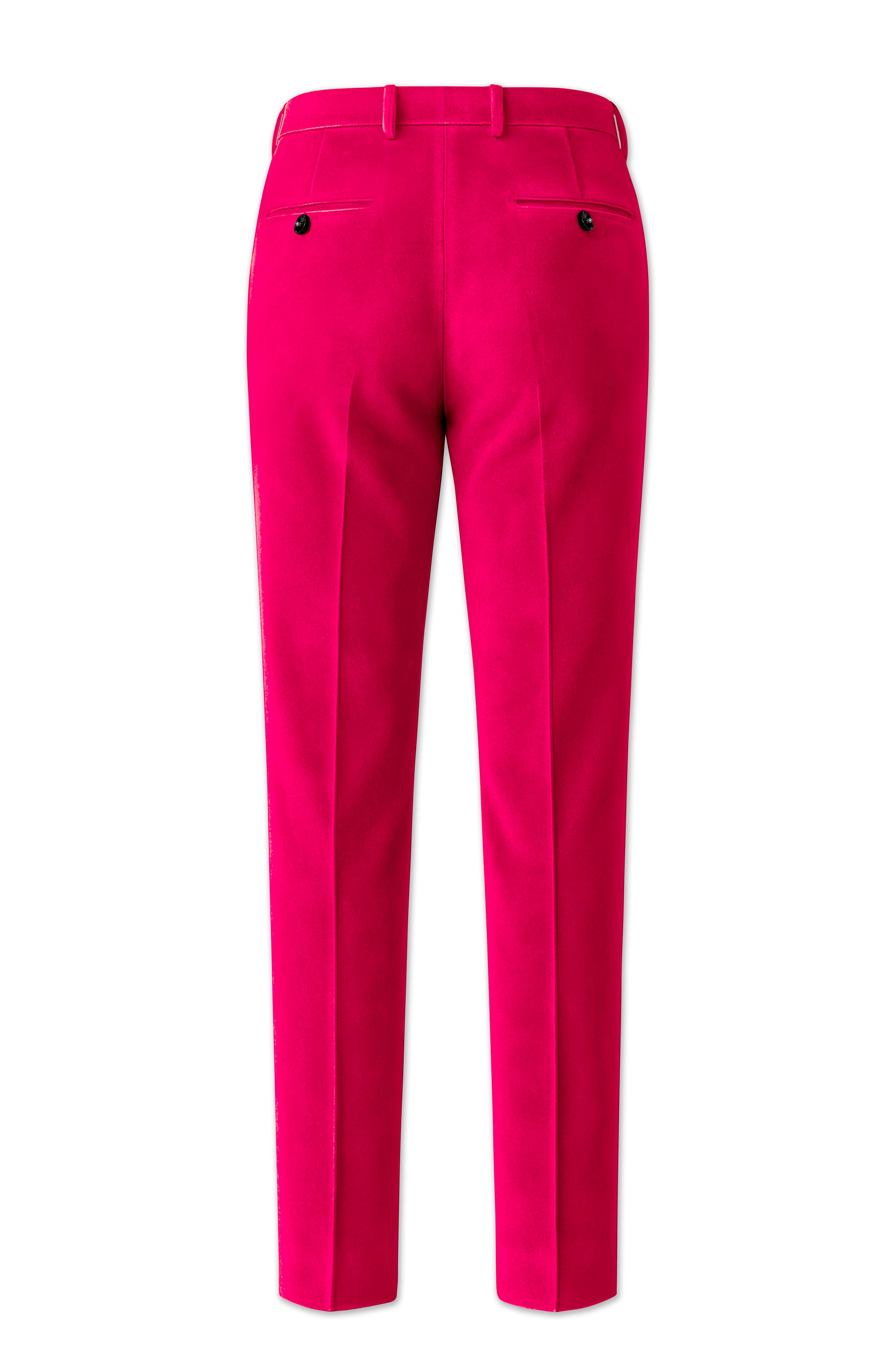 Shivelle-Shiraz Pink Velvet Stretchable Waistband Pant