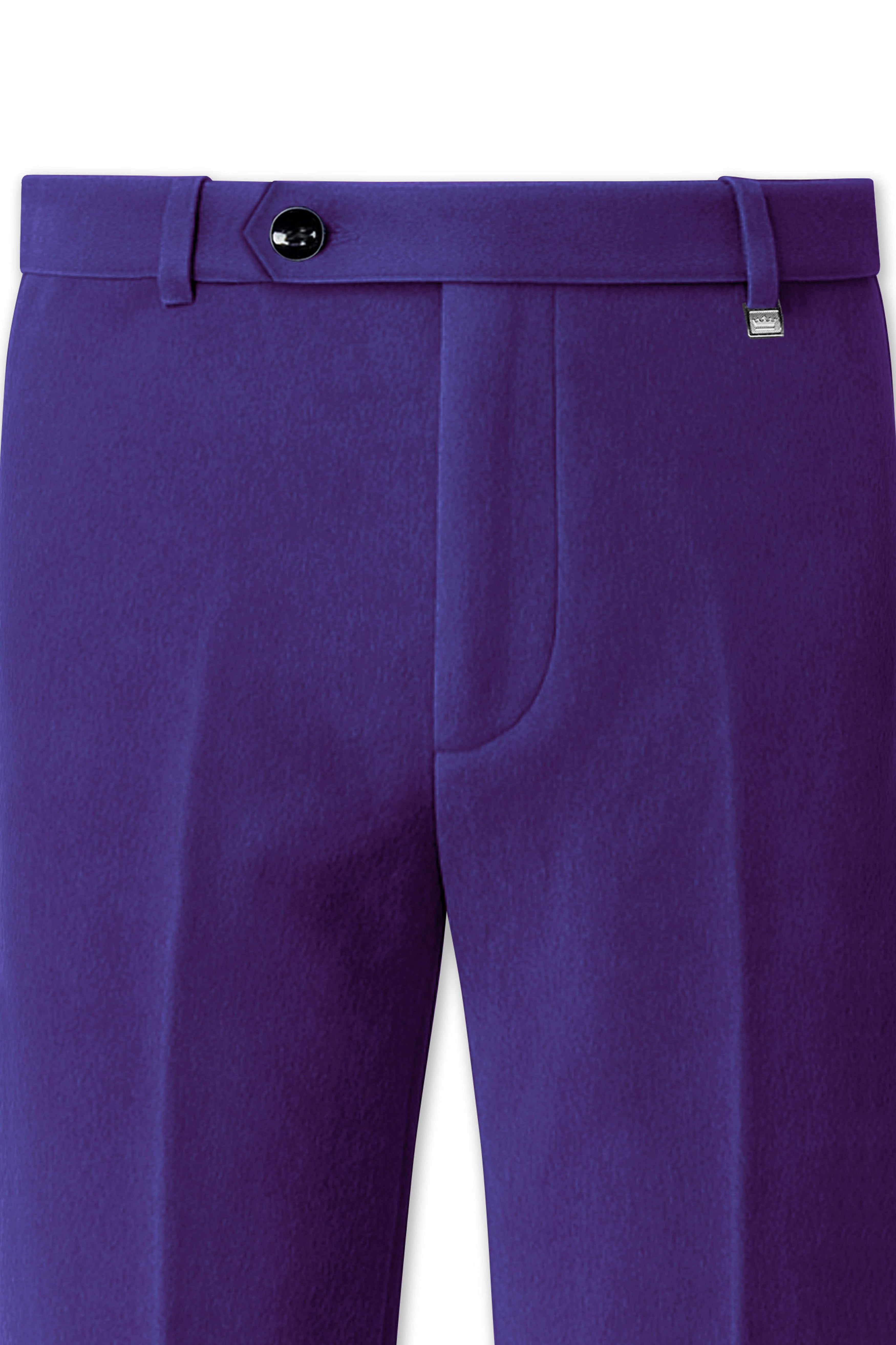 Velaris-Jacarta Purple Velvet Stretchable Waistband Pant