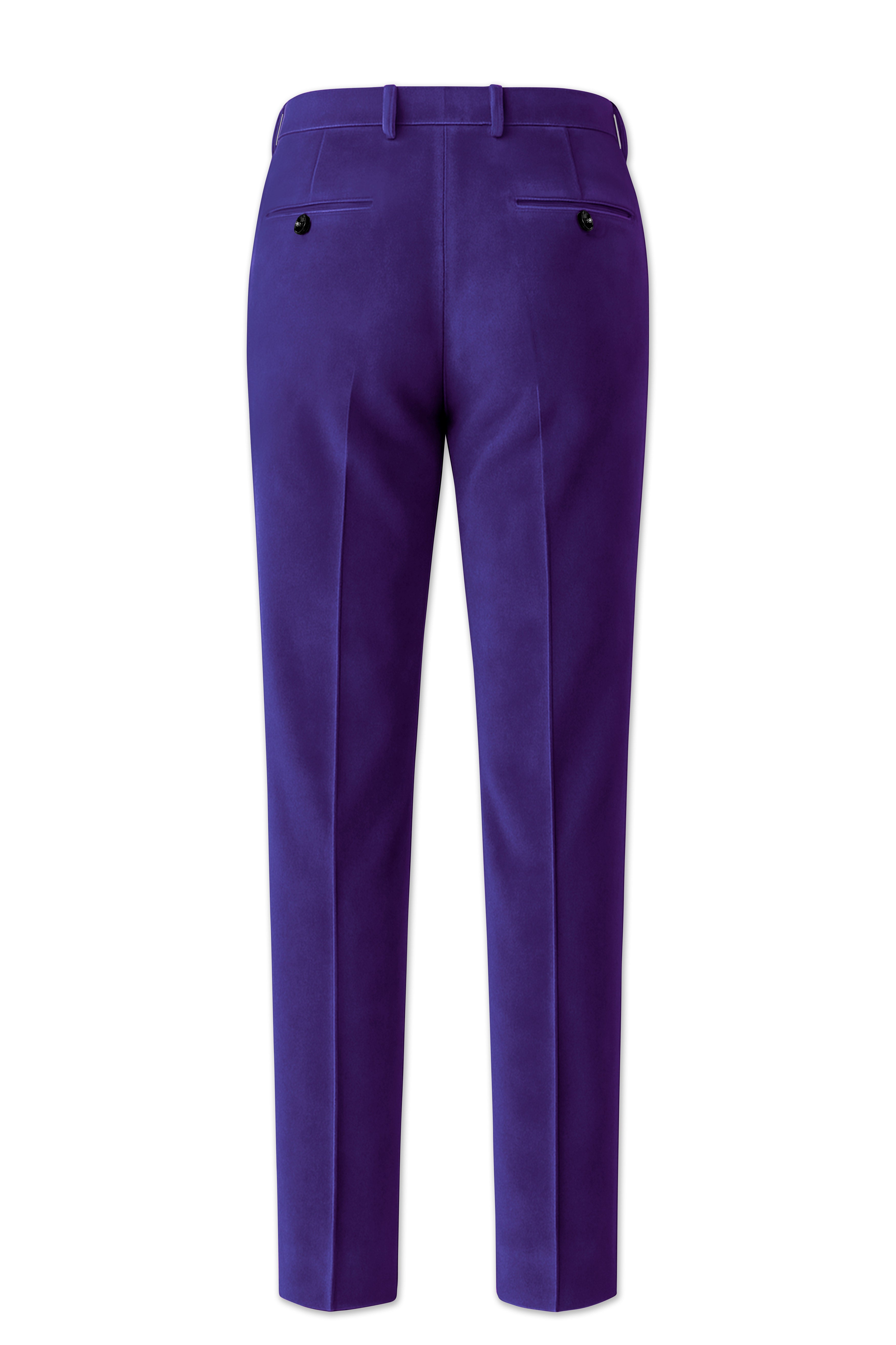 Velaris-Jacarta Purple Velvet Stretchable Waistband Pant