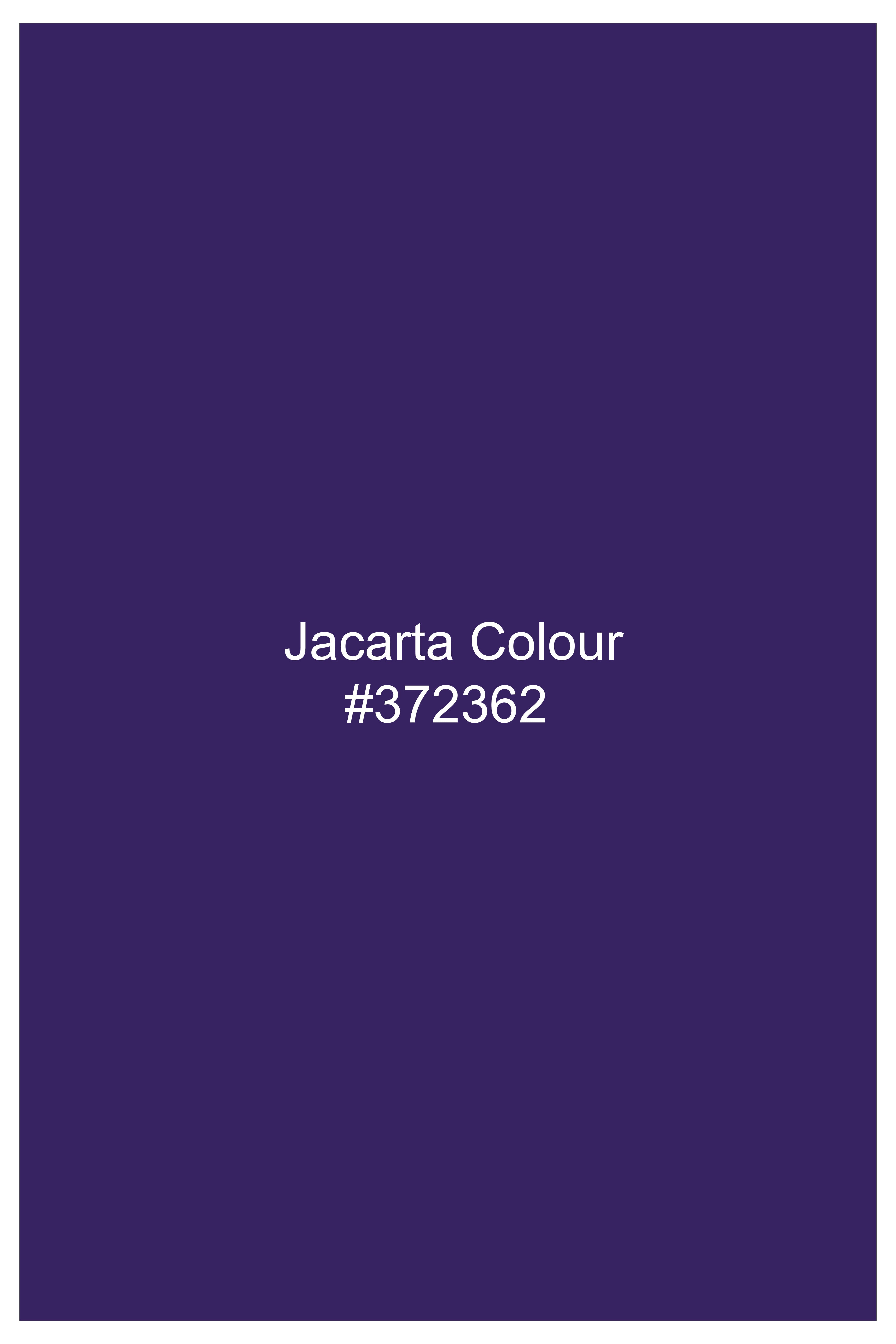 Velaris-Jacarta Purple Velvet Stretchable Waistband Pant