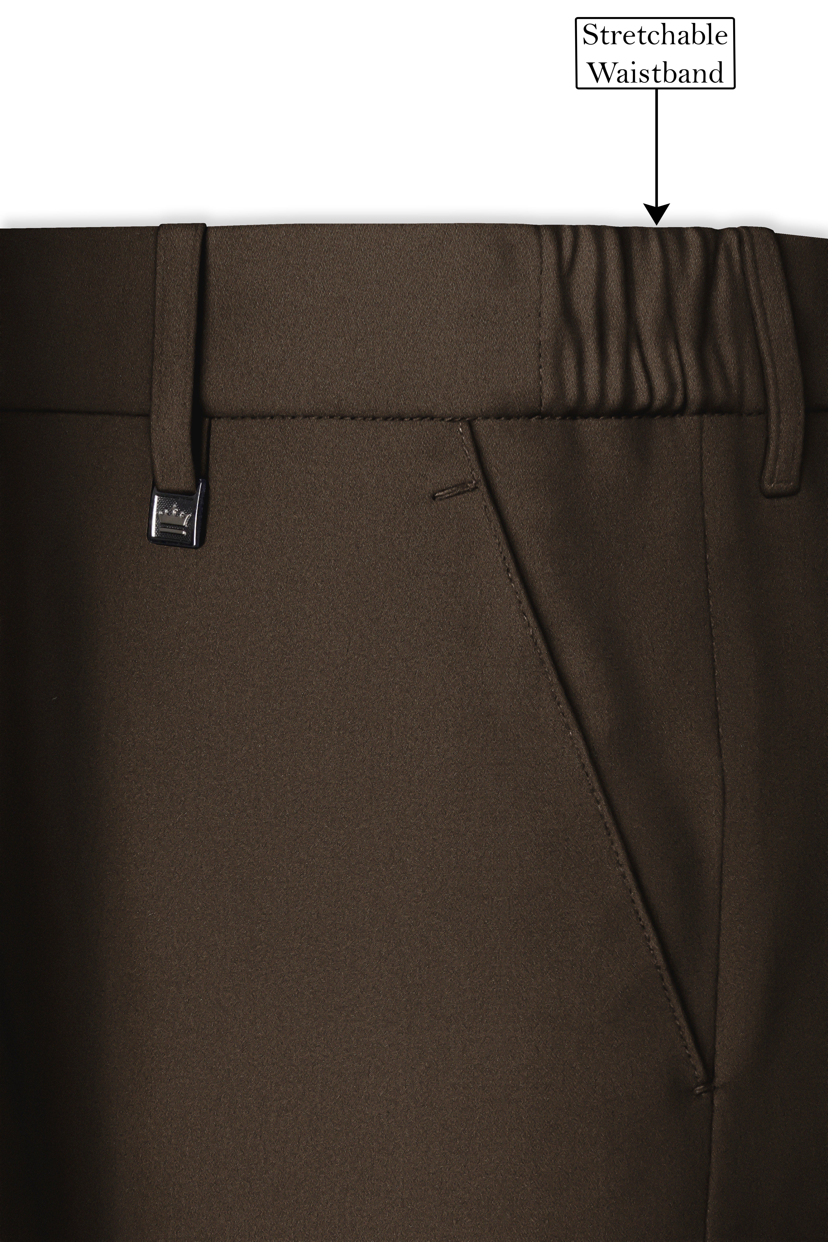 Jagvire-Birch Brown Premium Cotton Stretchable Waistband Pant