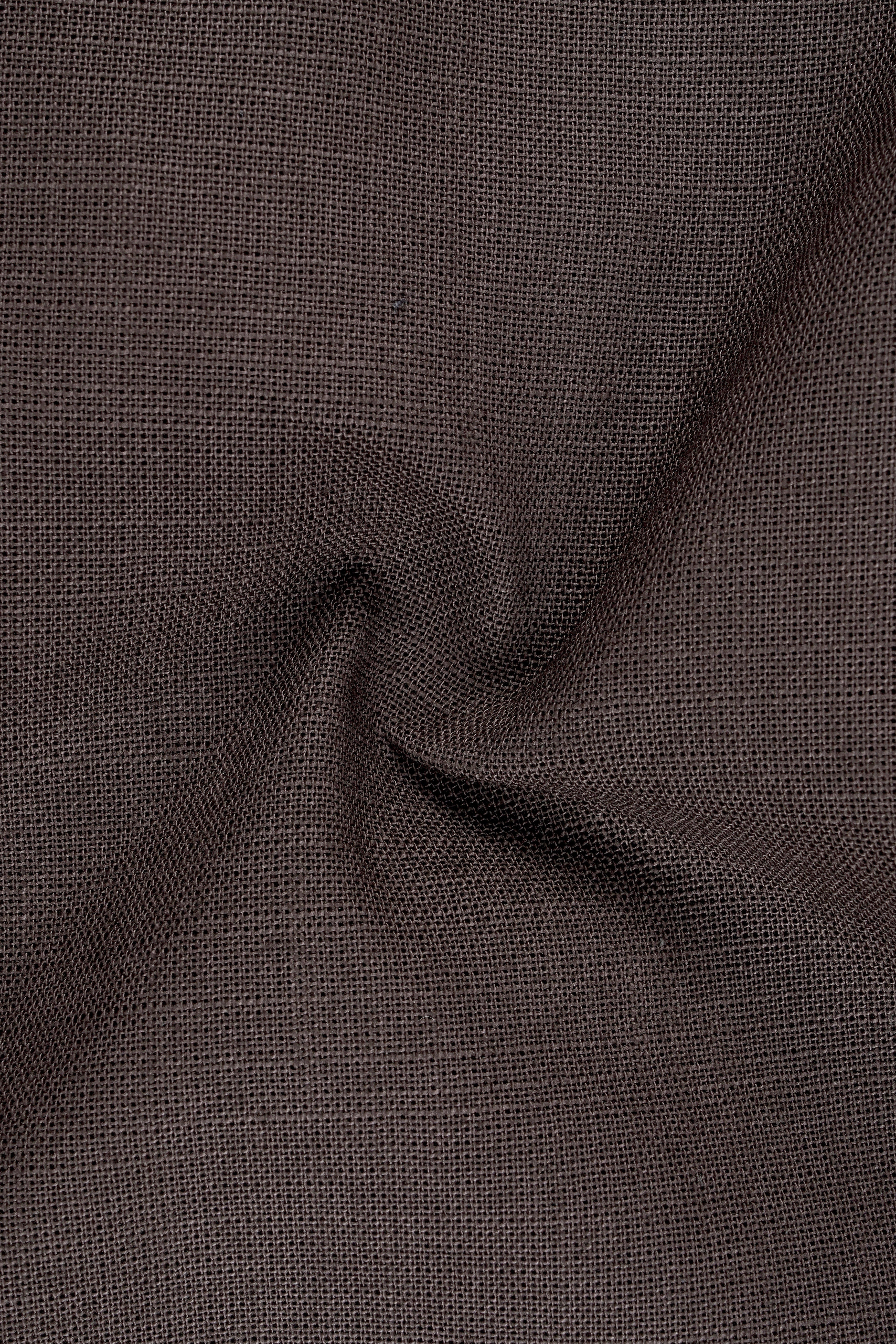 Terravo-Iridium Brown Luxurious Linen Stretchable Waistband Pant