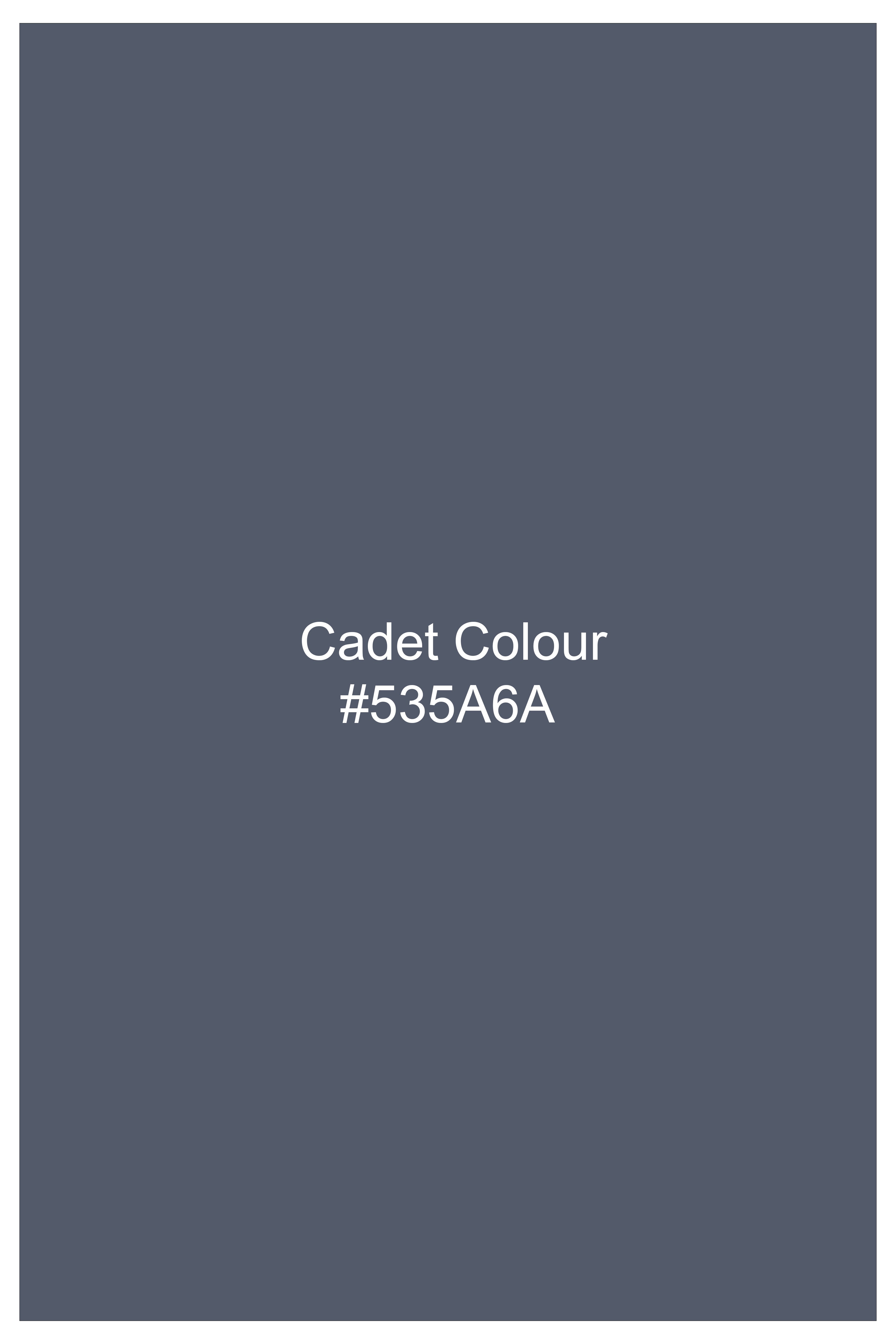 Azurven-Cadet Blue Luxurious Linen Stretchable Waistband Pant