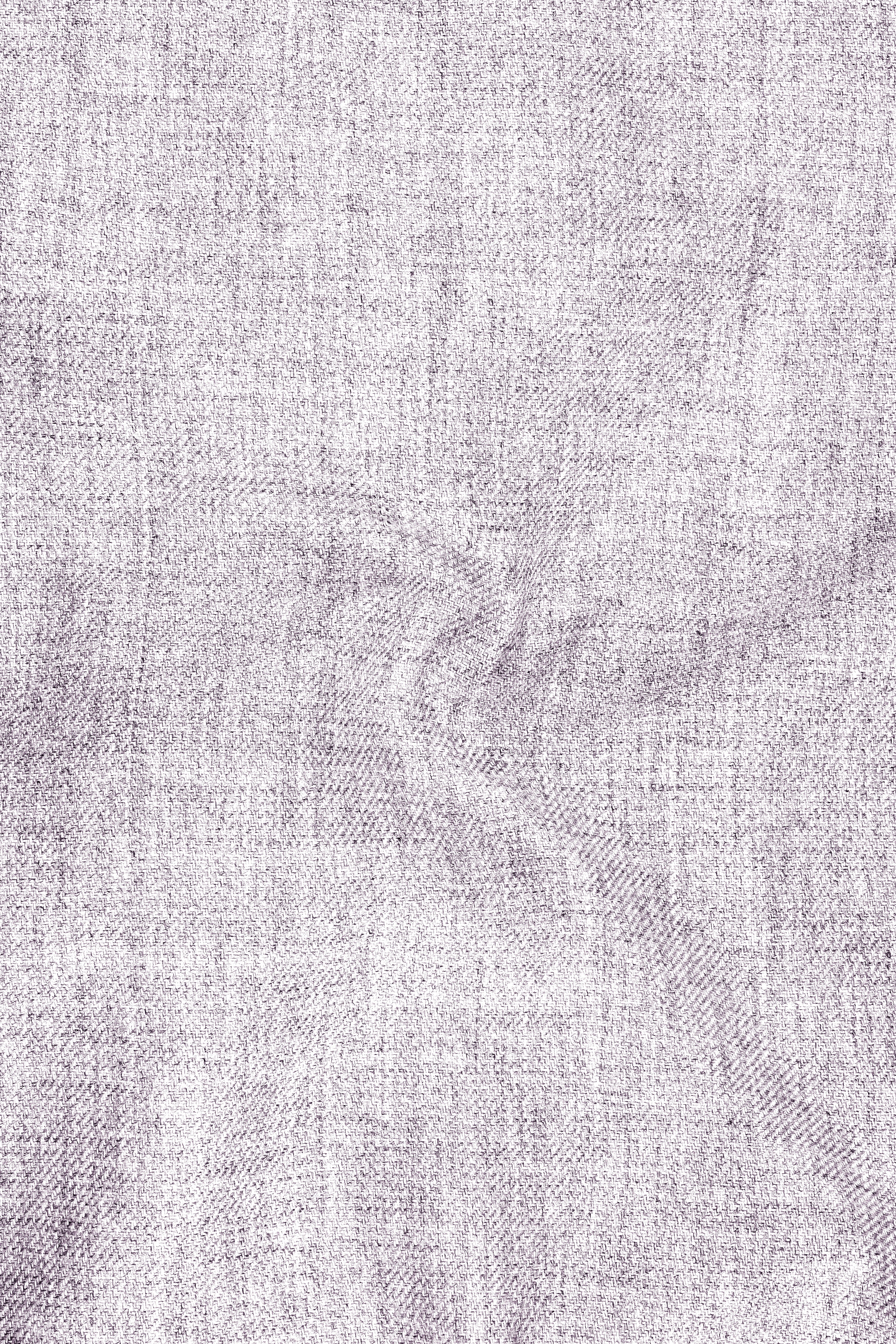 Glacier-Lilac Gray Textured Tweed Stretchable Waistband Pant