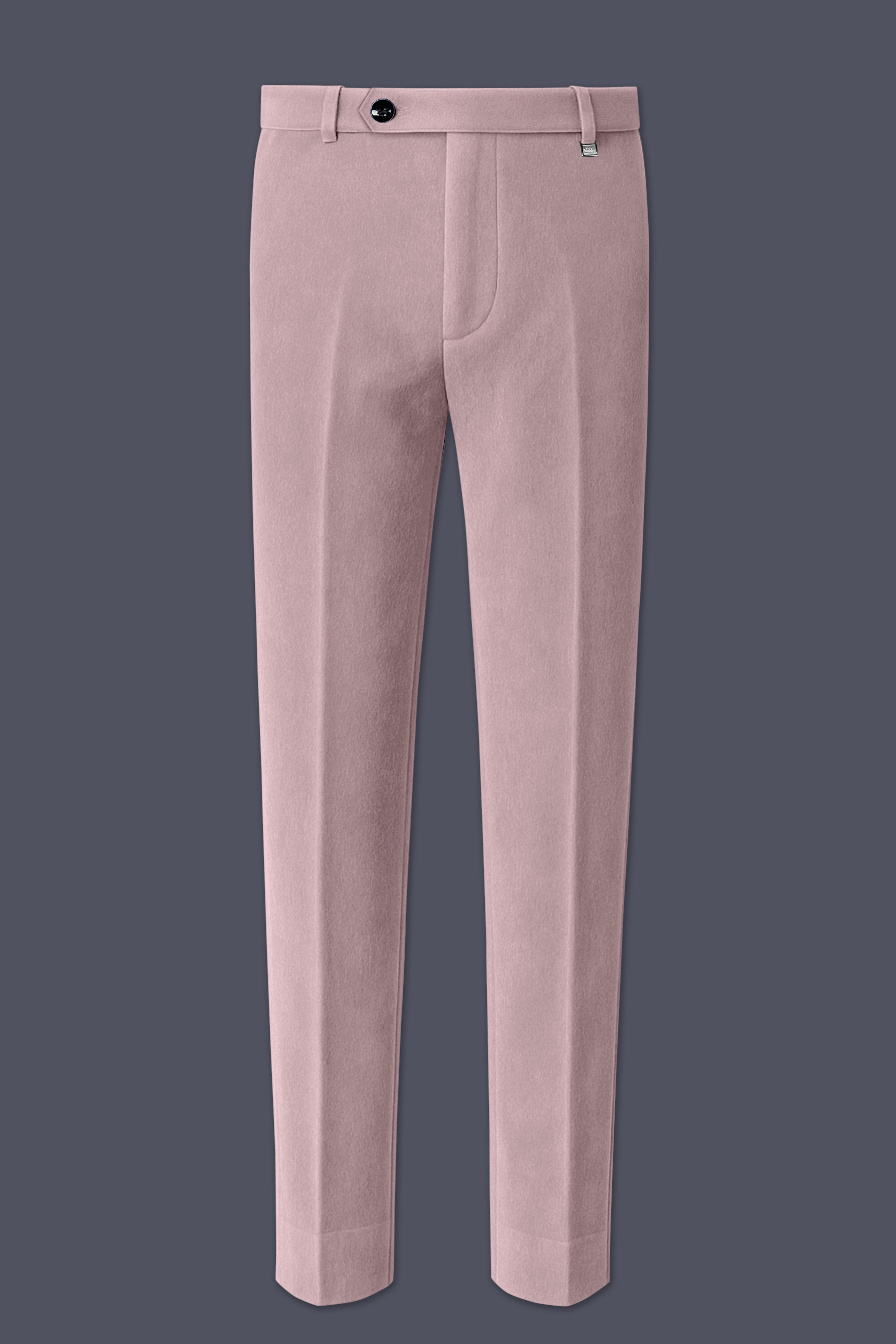 Rosvoro-Calming Pink Velvet Stretchable Waistband Pant