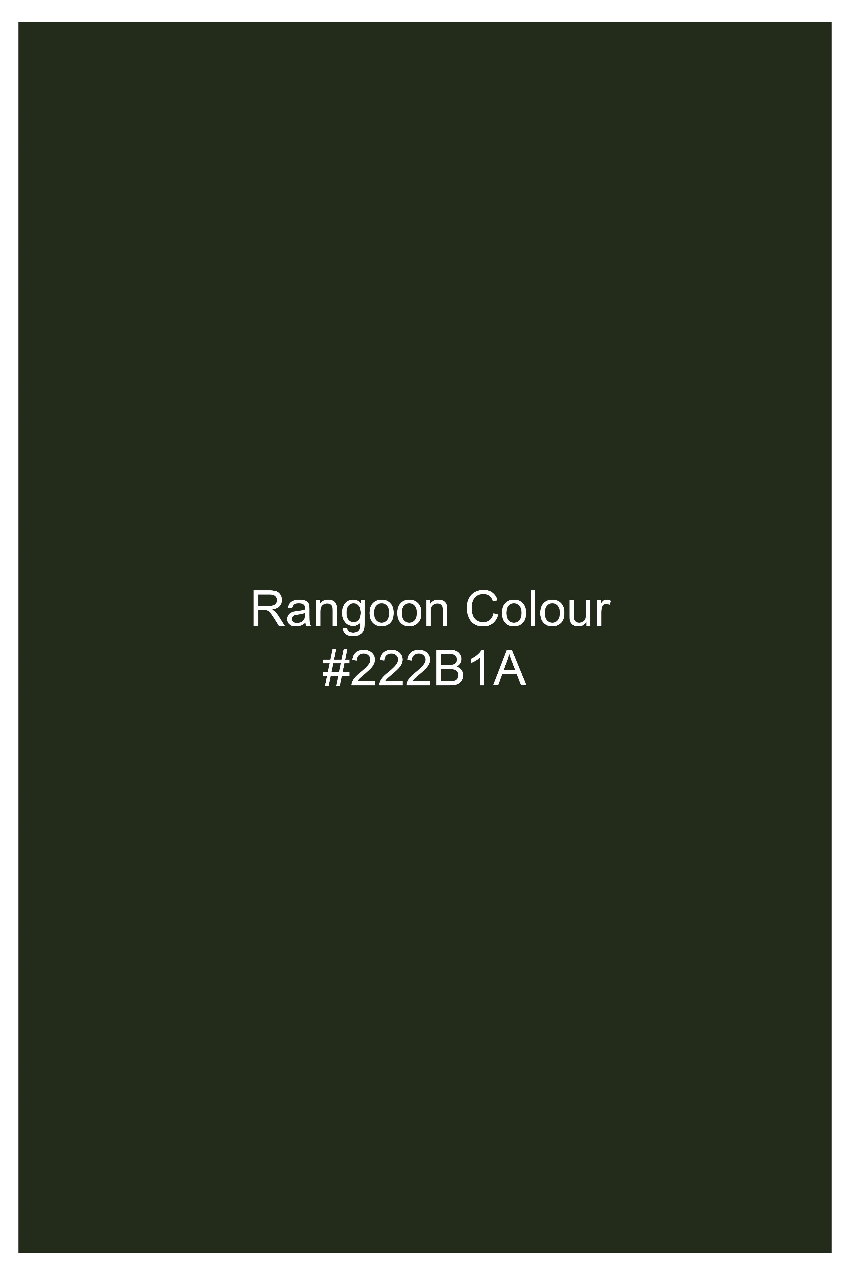 Virenza-Rangoon Green Textured Tweed Stretchable Waistband Pant