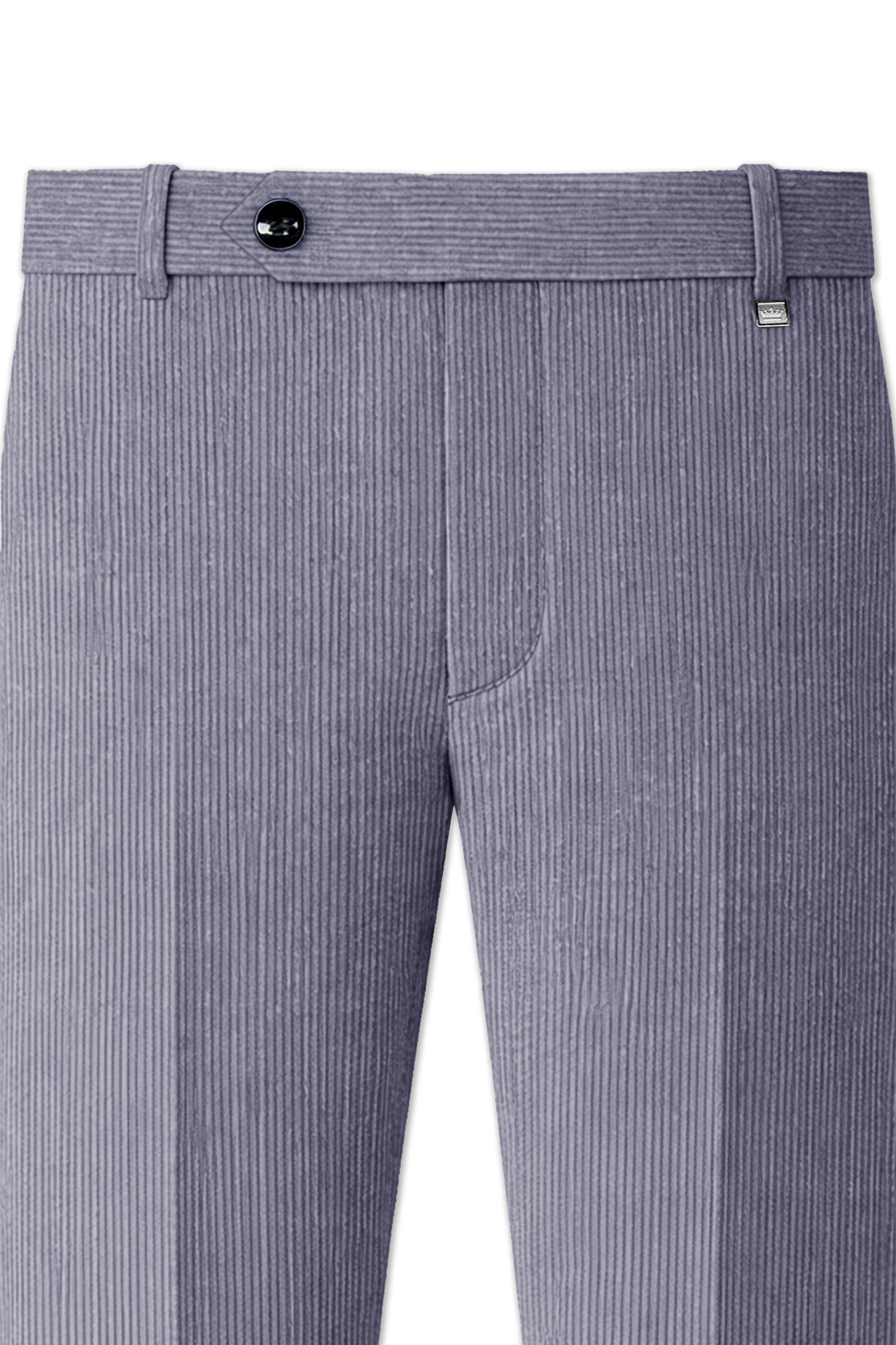 Ribvoro-Topaz Gray Corduroy Stretchable Waistband Pant