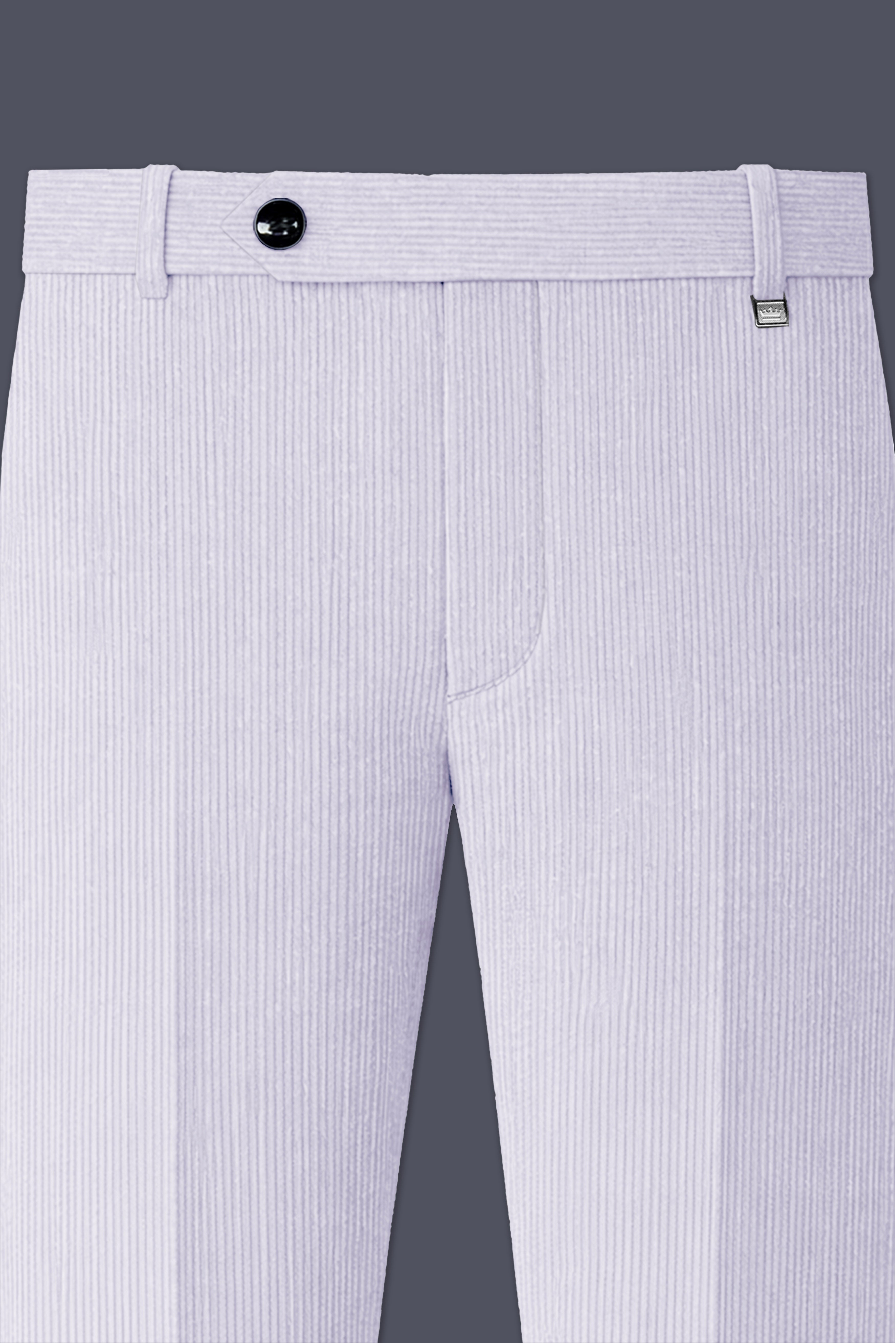Auremerc-Mercury Gray Corduroy Stretchable Waistband Pant