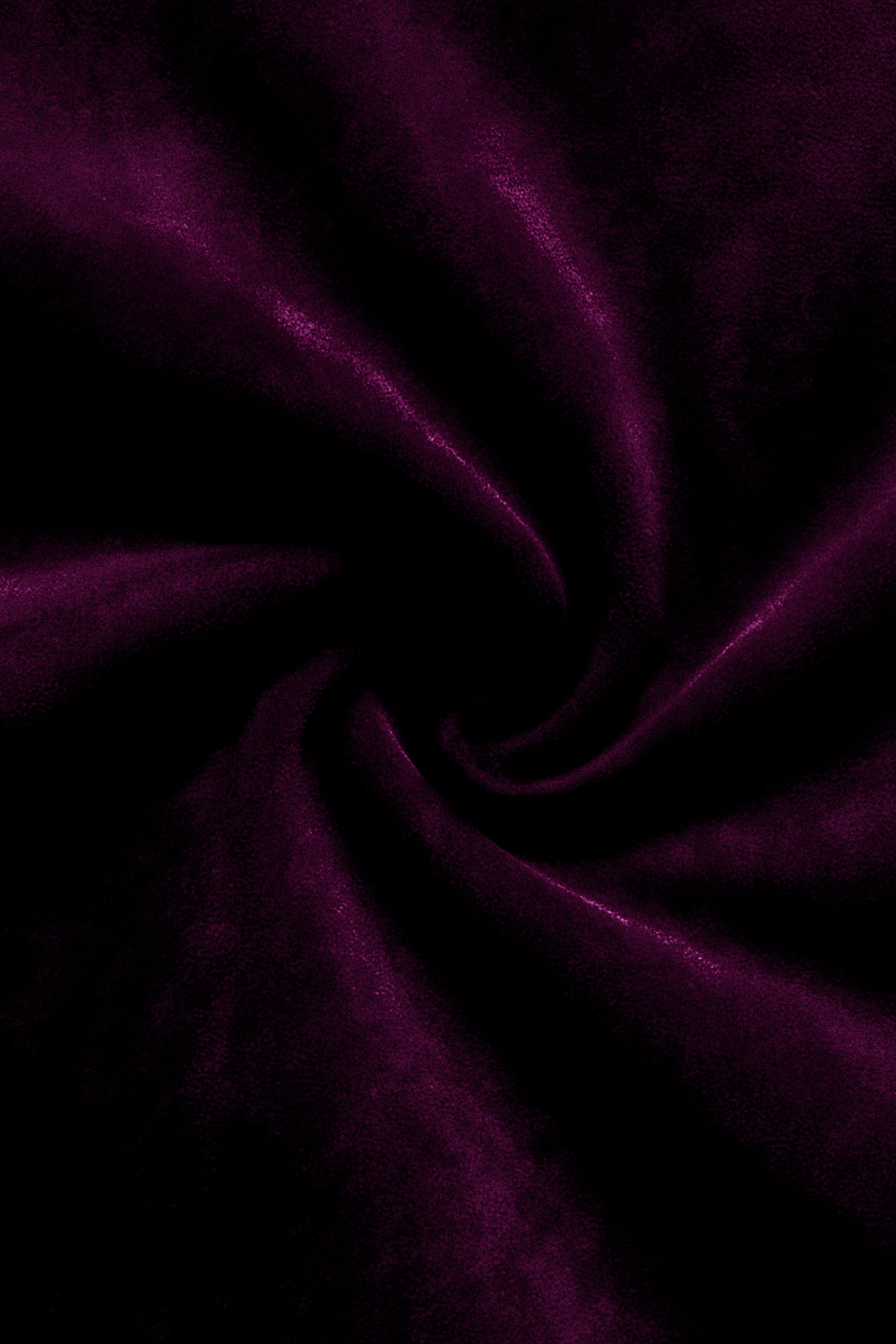 Merlot-Asphalt Wine Purple Velvet Stretchable Waistband Pant