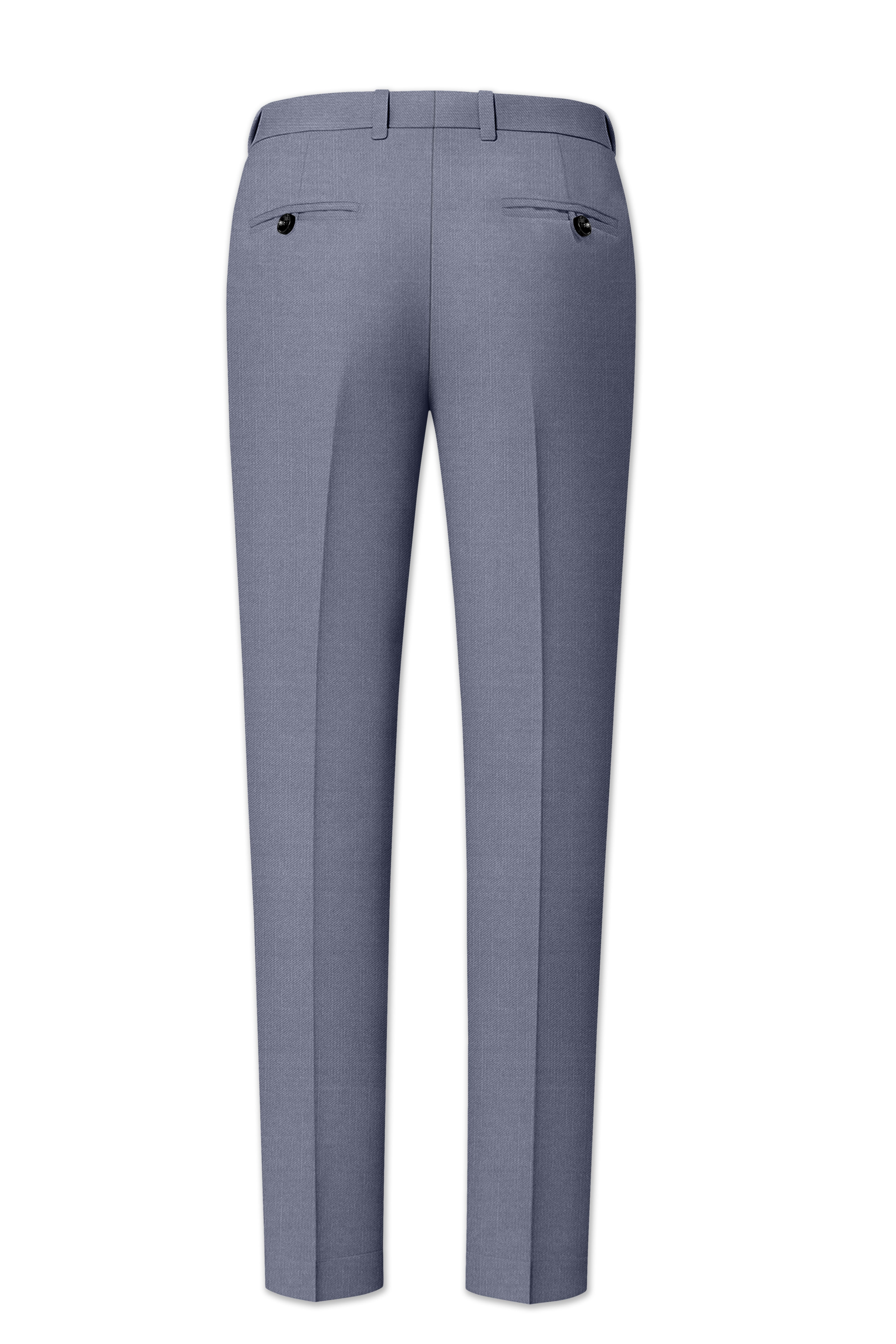 Grisoro-Storm Gray Wool Rich Slight Stretch Waistband Pant