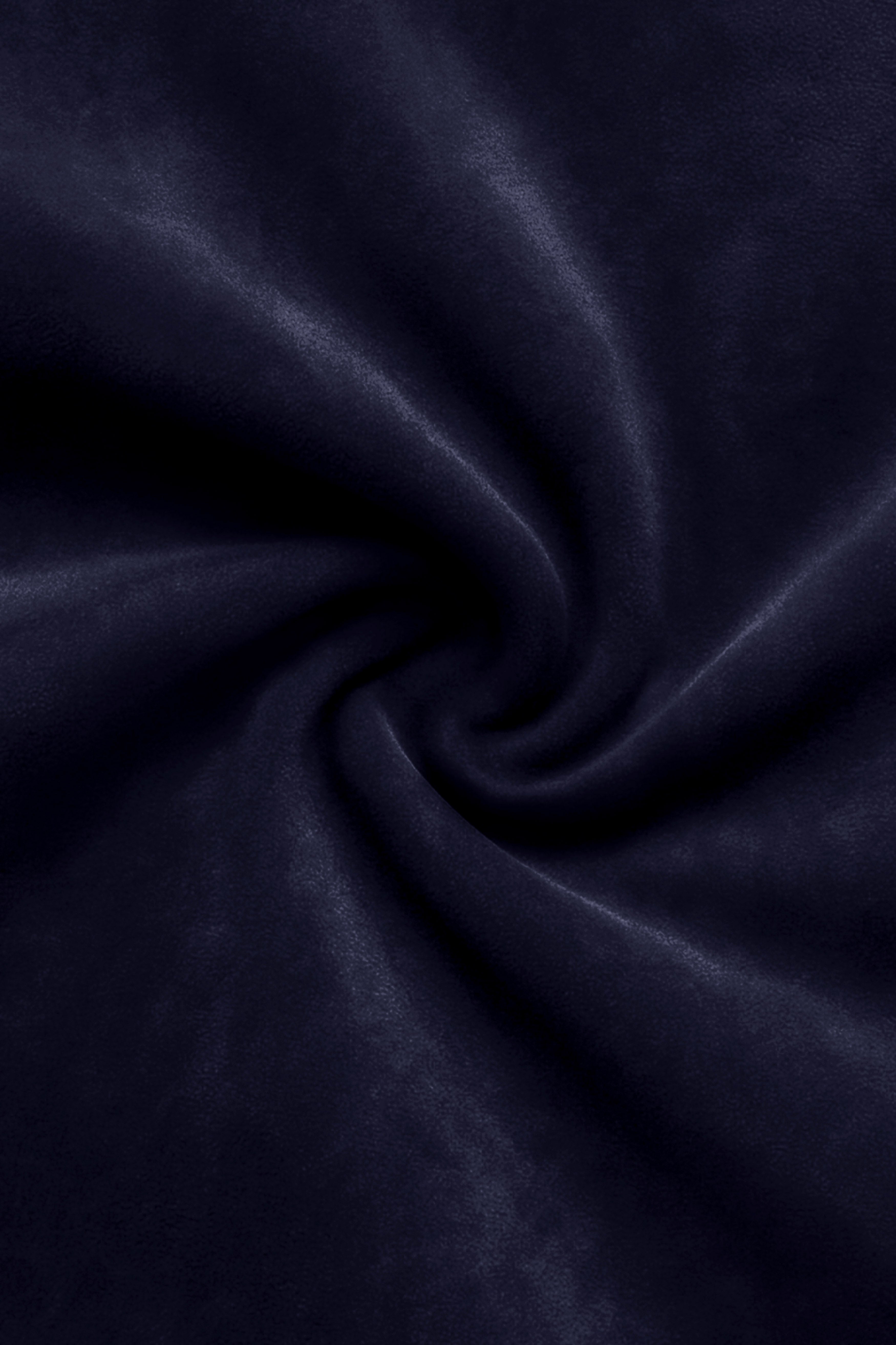 Torvian-Vulcan Blue Velvet Stretchable Waistband Pant