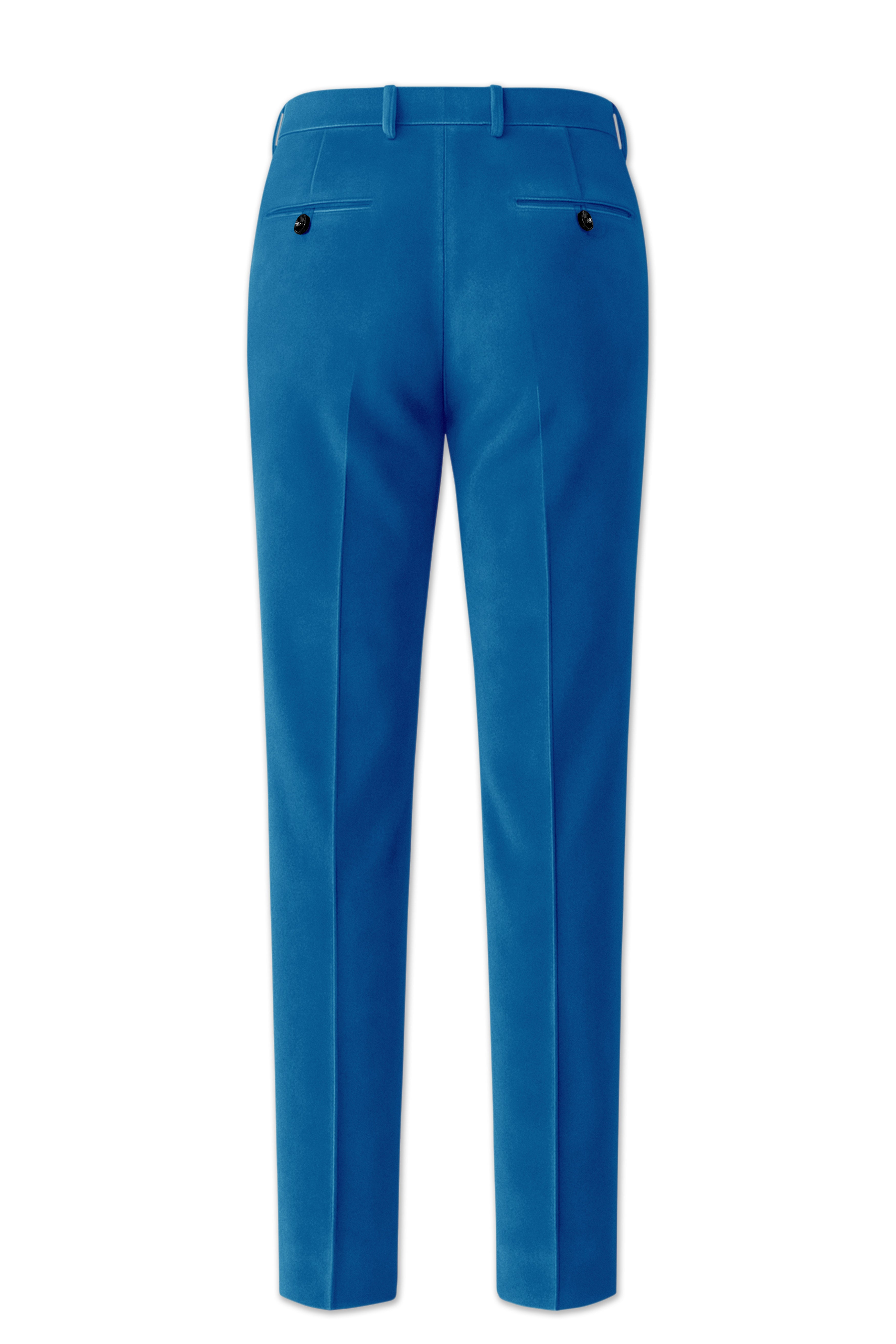 Orvian-Venice Blue Velvet Stretchable Waistband Pant