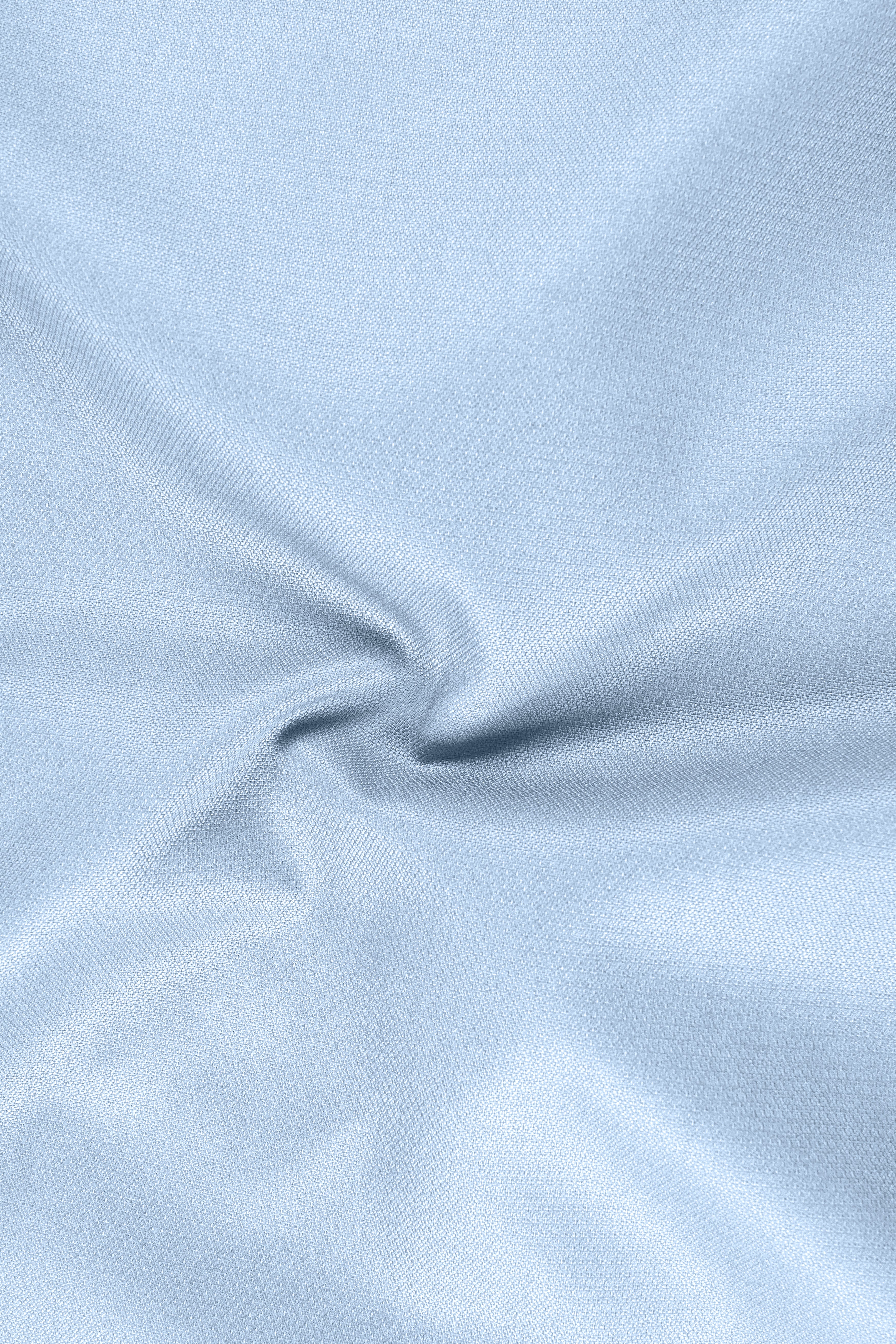 Azure-Heather Blue Diamond Textured Wool Rich Slight Stretch Waistband Pant