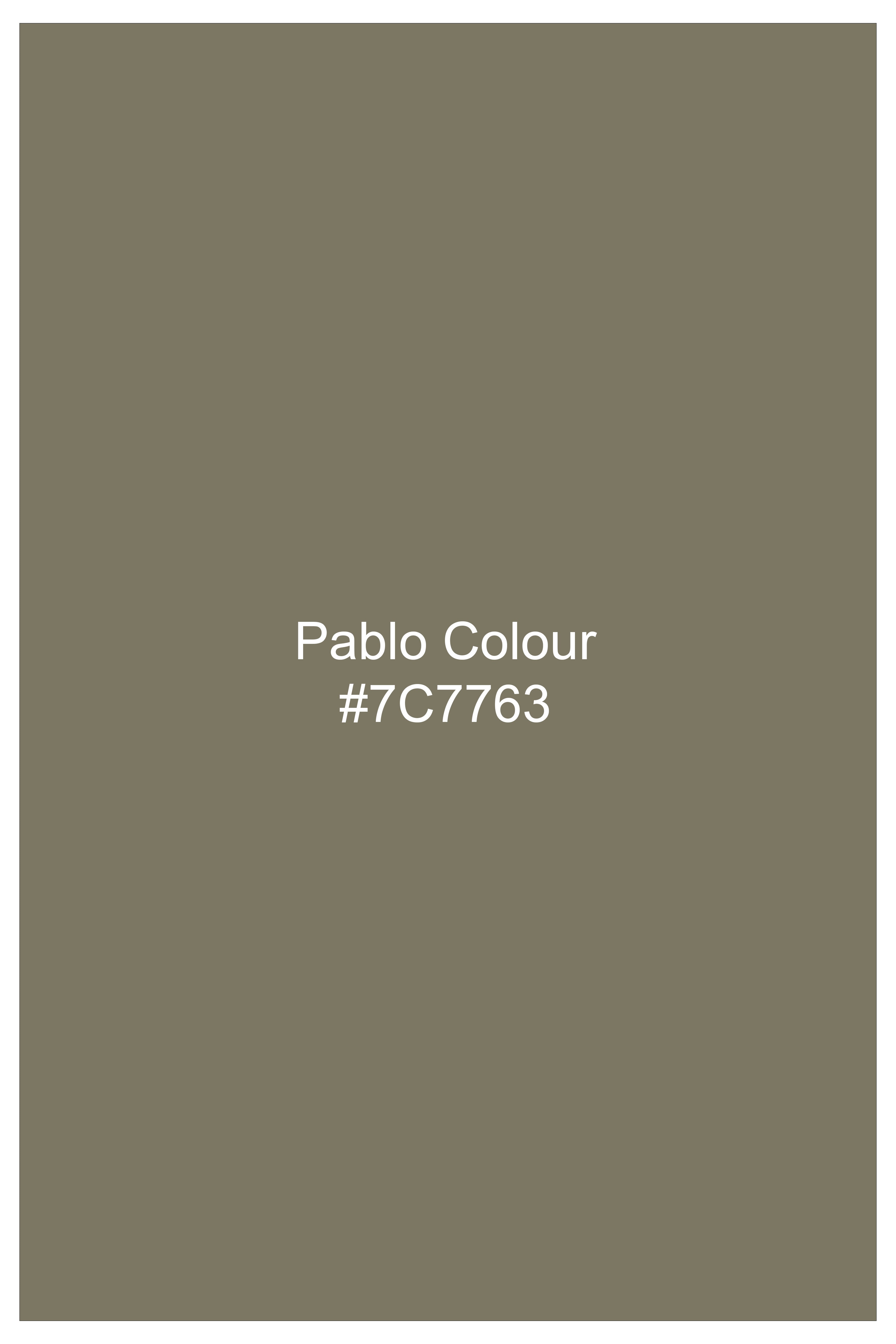 Verdo-Pablo Green Diamond Textured Wool Rich Slight Stretch Waistband Pant