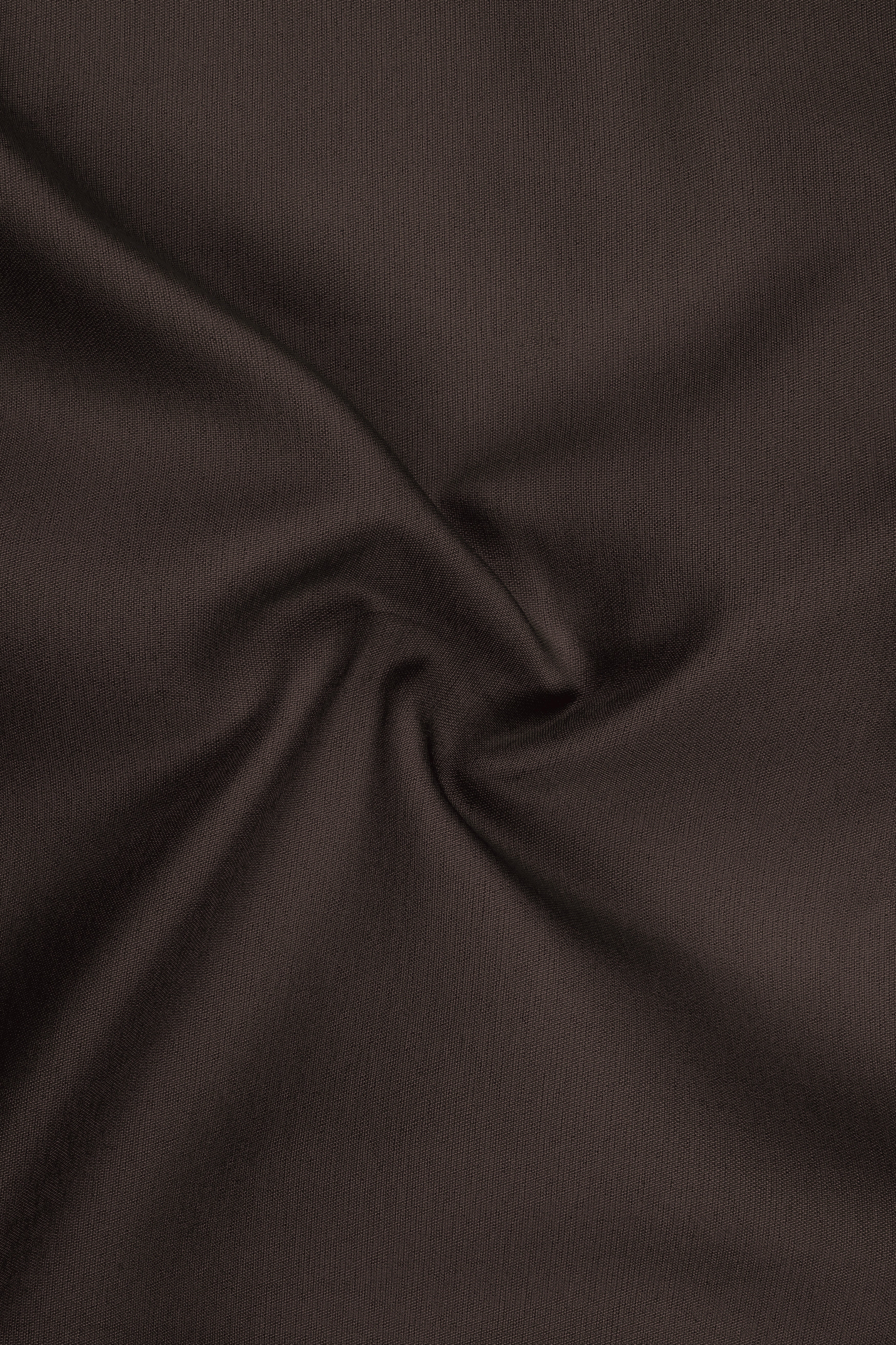Serein-Korean Taupe Brown 4-Way Stretch Wrinkle-Free Wool Rich Stretchable Waistband Pant