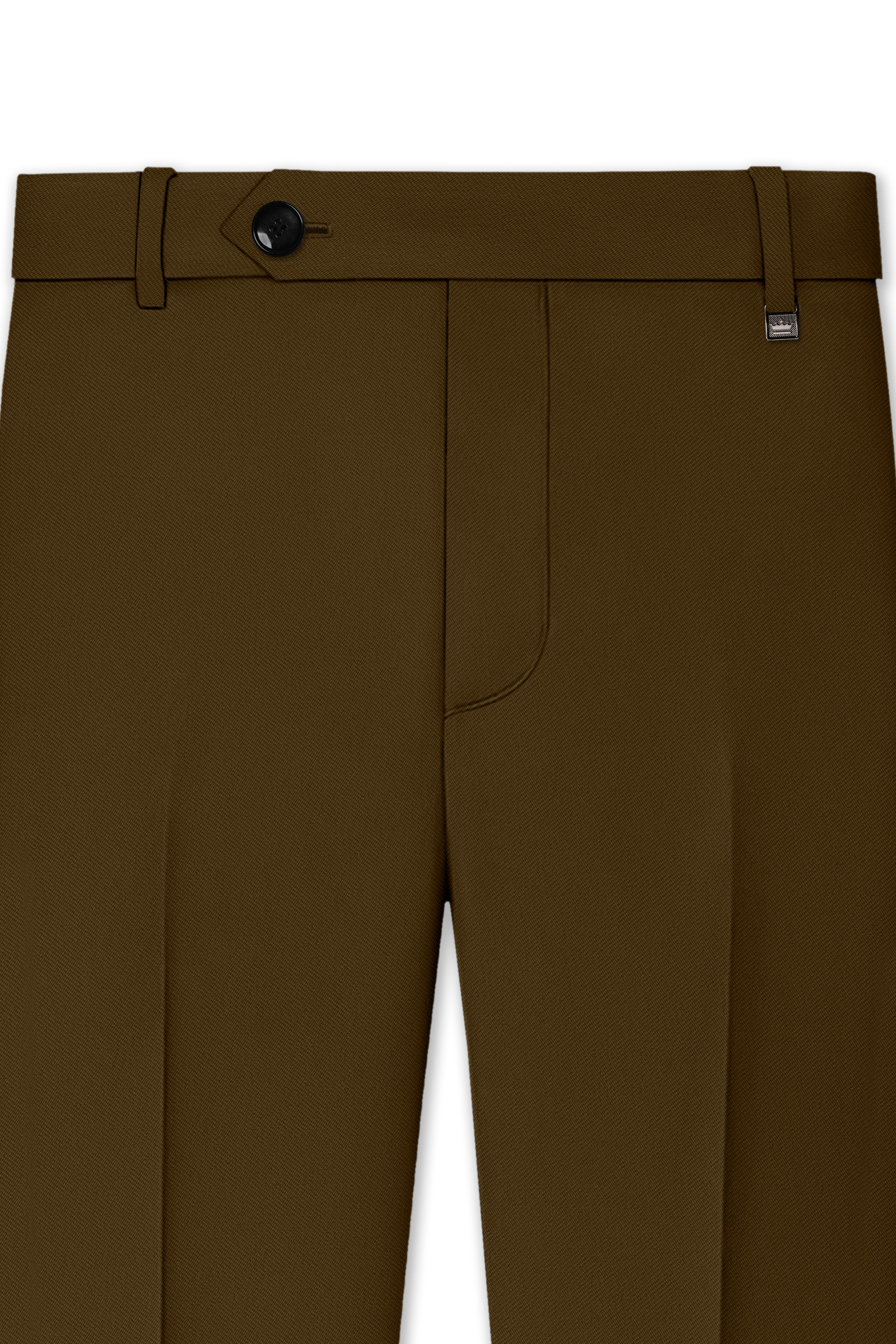 Terra-Korean Tumbleweed Brown 4-Way Stretch Wrinkle-Free Wool Rich Stretchable Waistband Pant