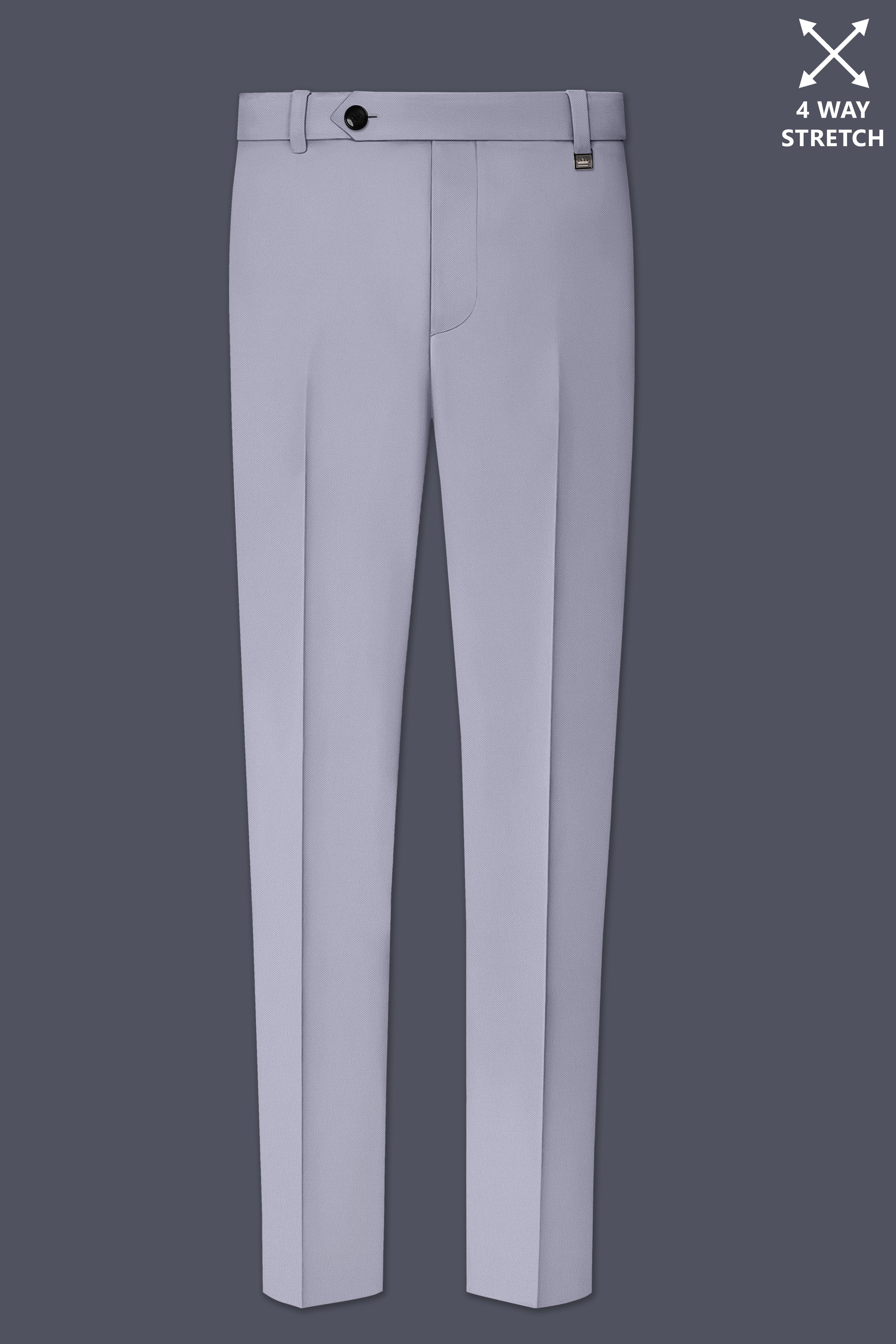 Graphite-Korean Topaz Gray 4-Way Stretch Wrinkle-Free Wool Rich Stretchable Waistband Pant