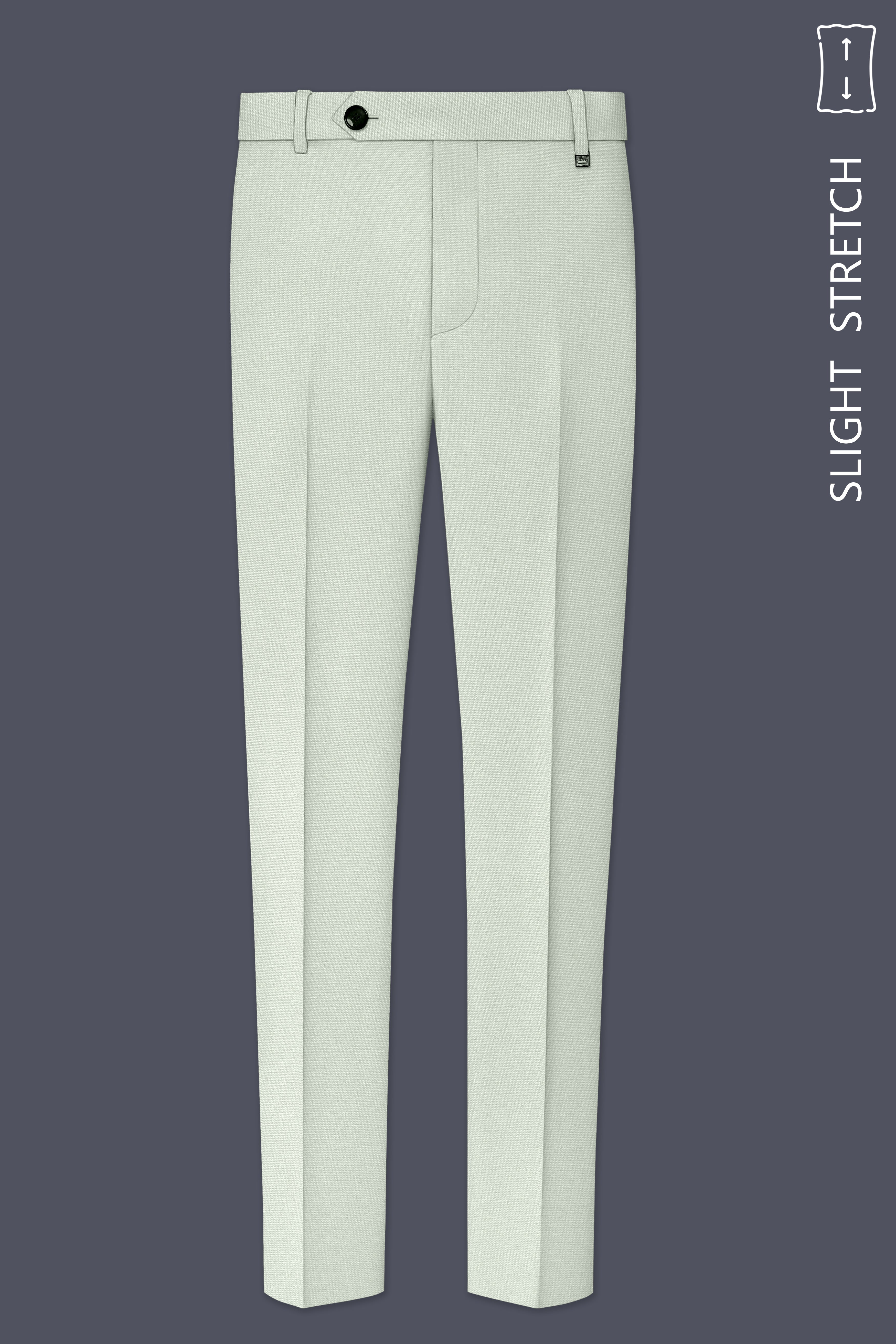 Ascend-Tasman Green Wool Rich Slight Stretch Waistband Pant