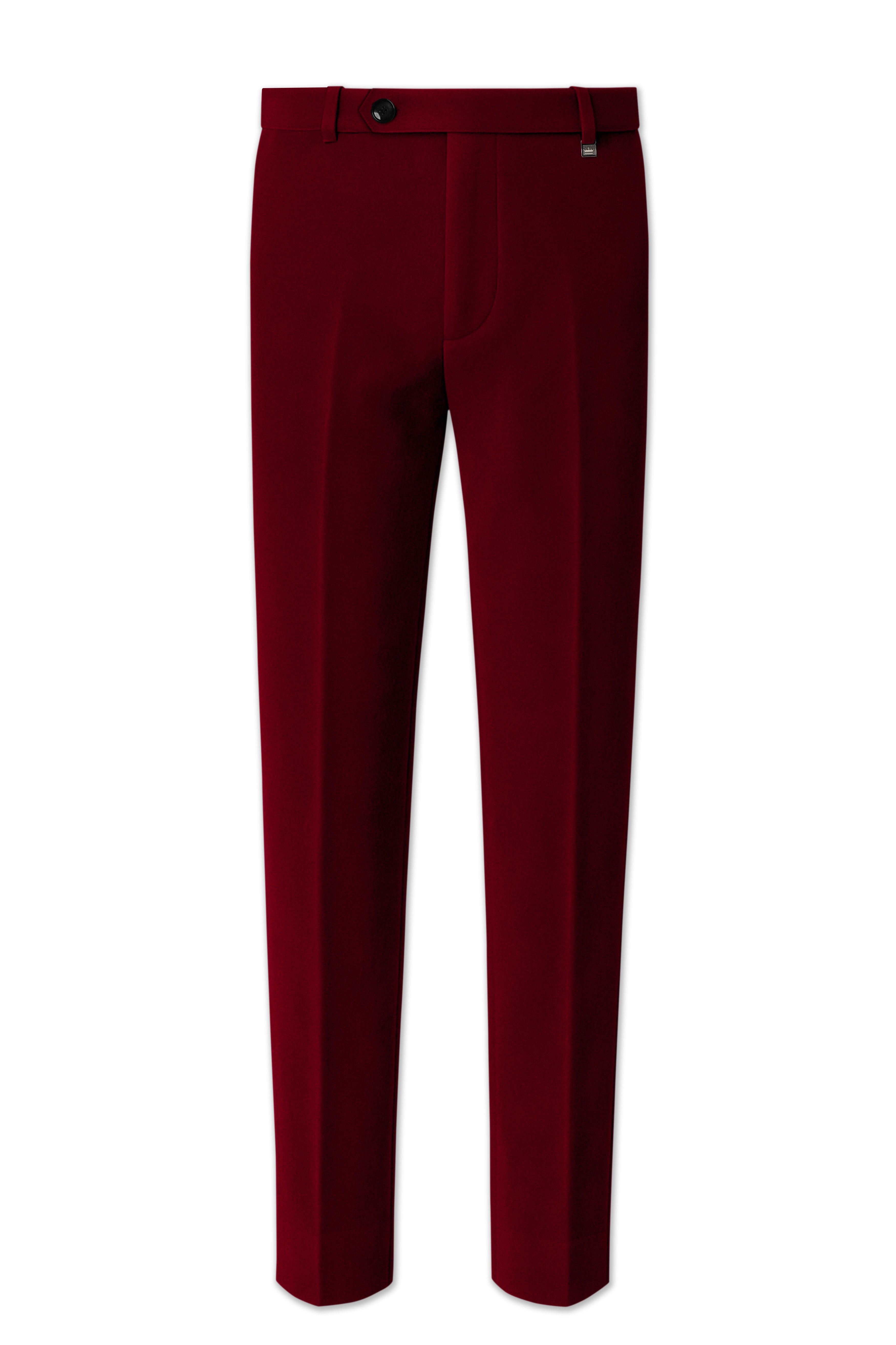 Crimsone-Temptress Red Velvet Stretchable Waistband Pant