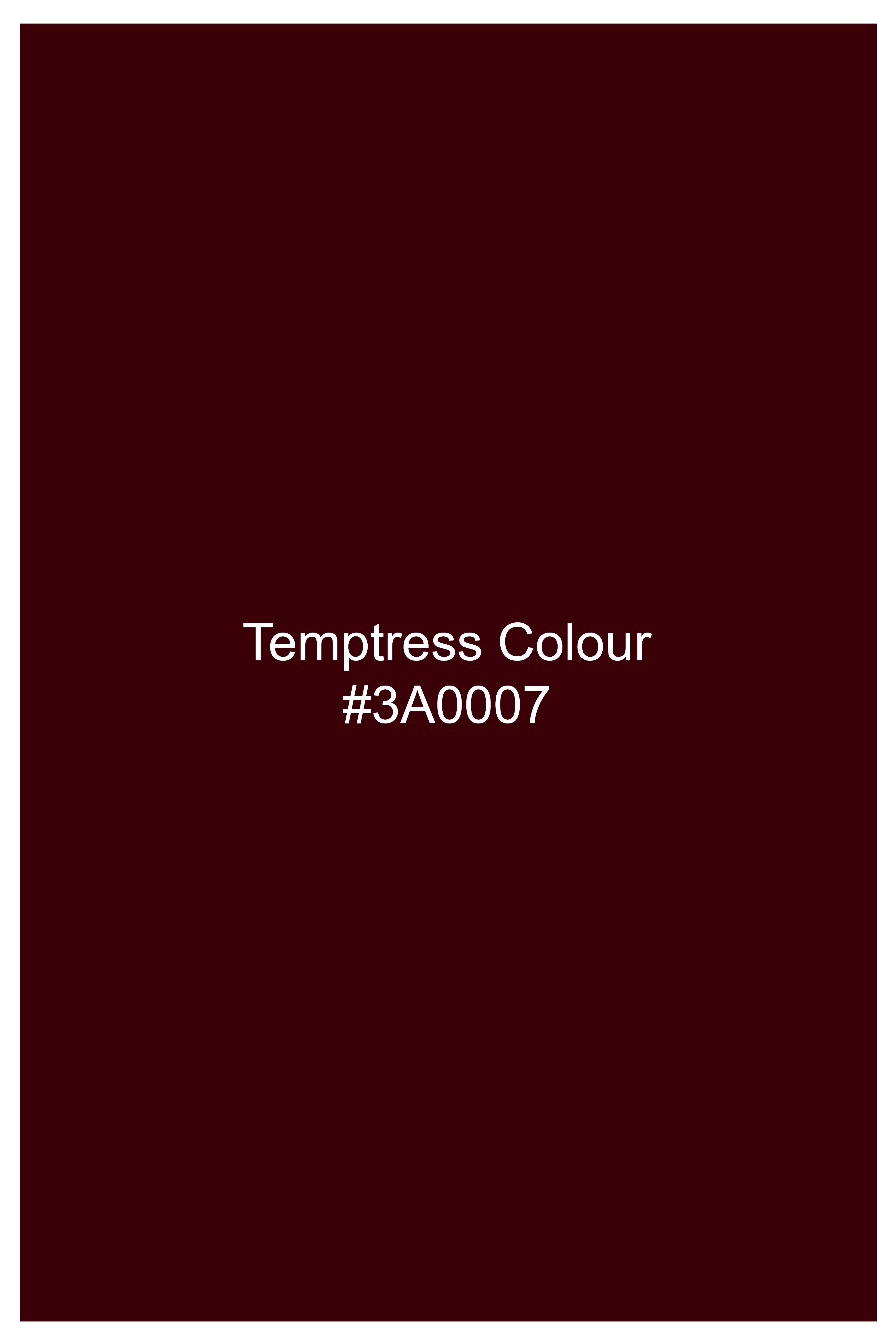 Crimsone-Temptress Red Velvet Stretchable Waistband Pant