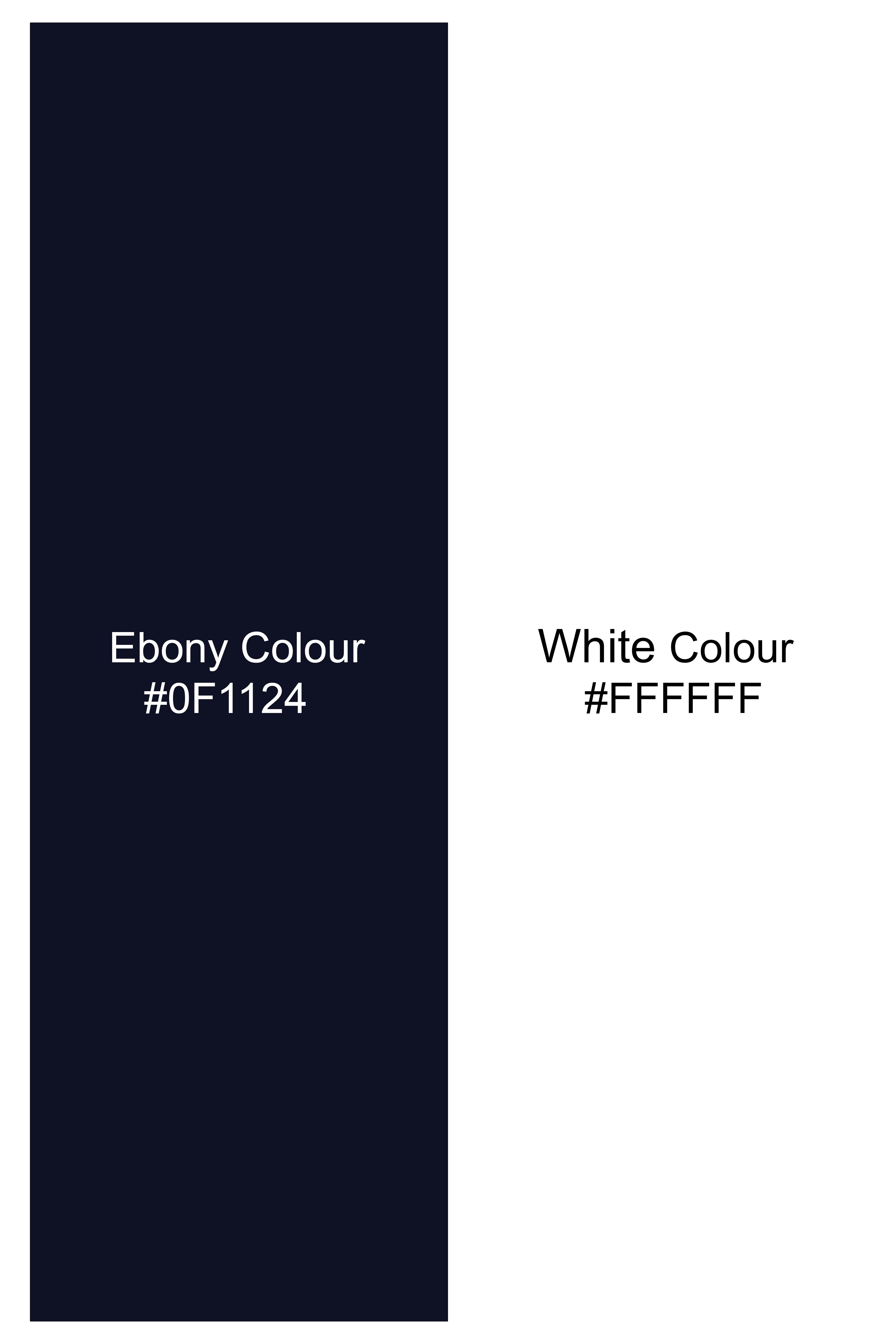 Regent-Ebony Blue And Bright White Chalk Striped Wool Rich Slight Stretch Waistband Pant