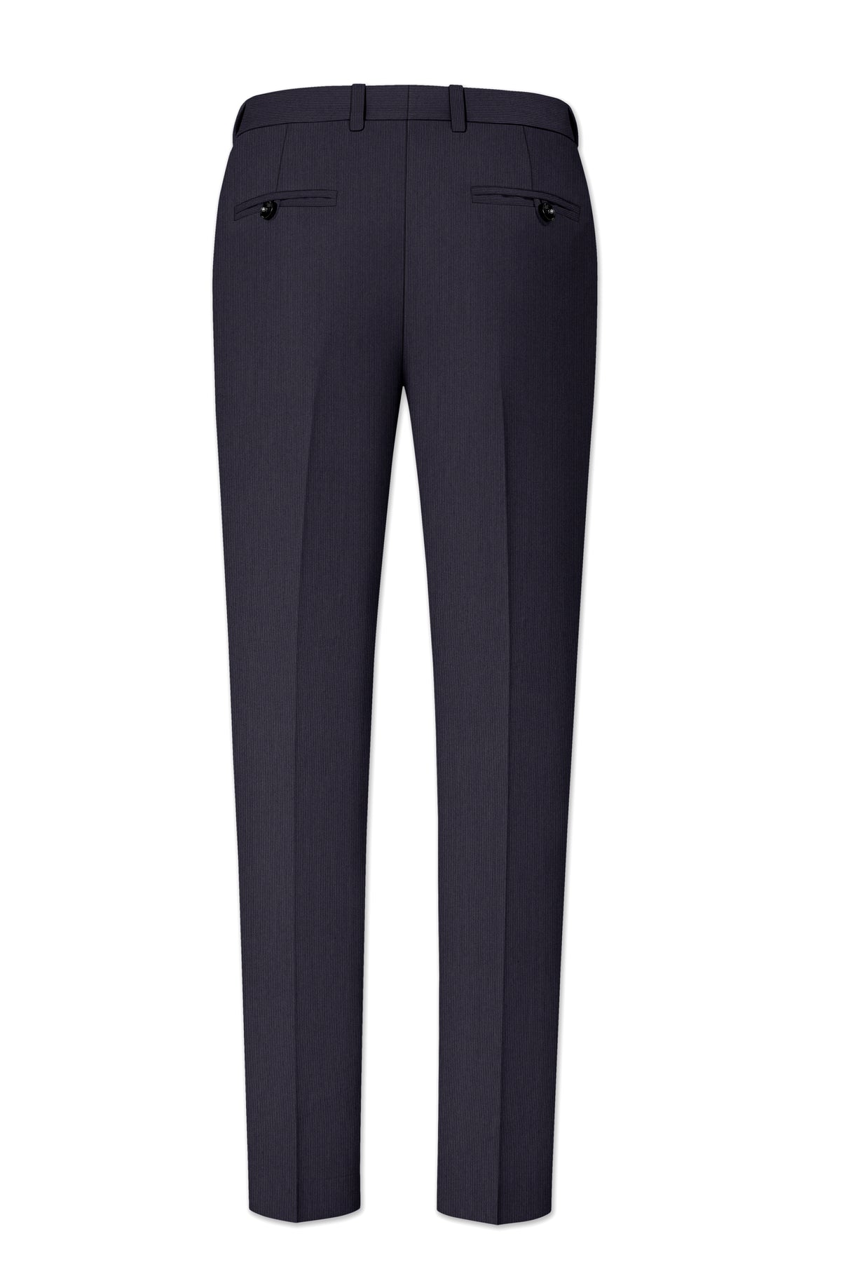 Aurelio-Charade Gray Diamond Textured Wool Rich Slight Stretch Waistband Pant