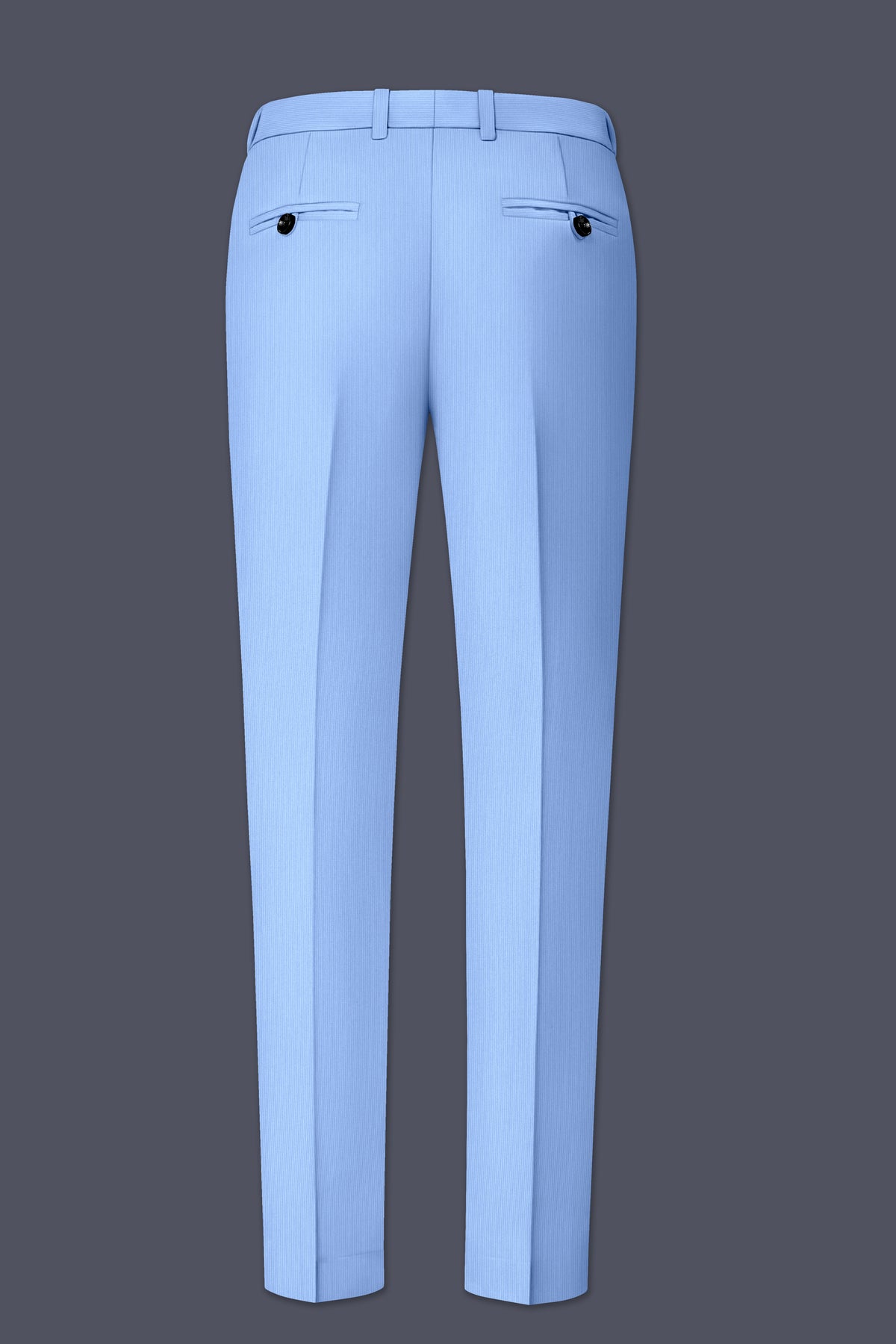 Cobalt-Jordy Blue Diamond Textured Wool Rich Slight Stretch Waistband Pant