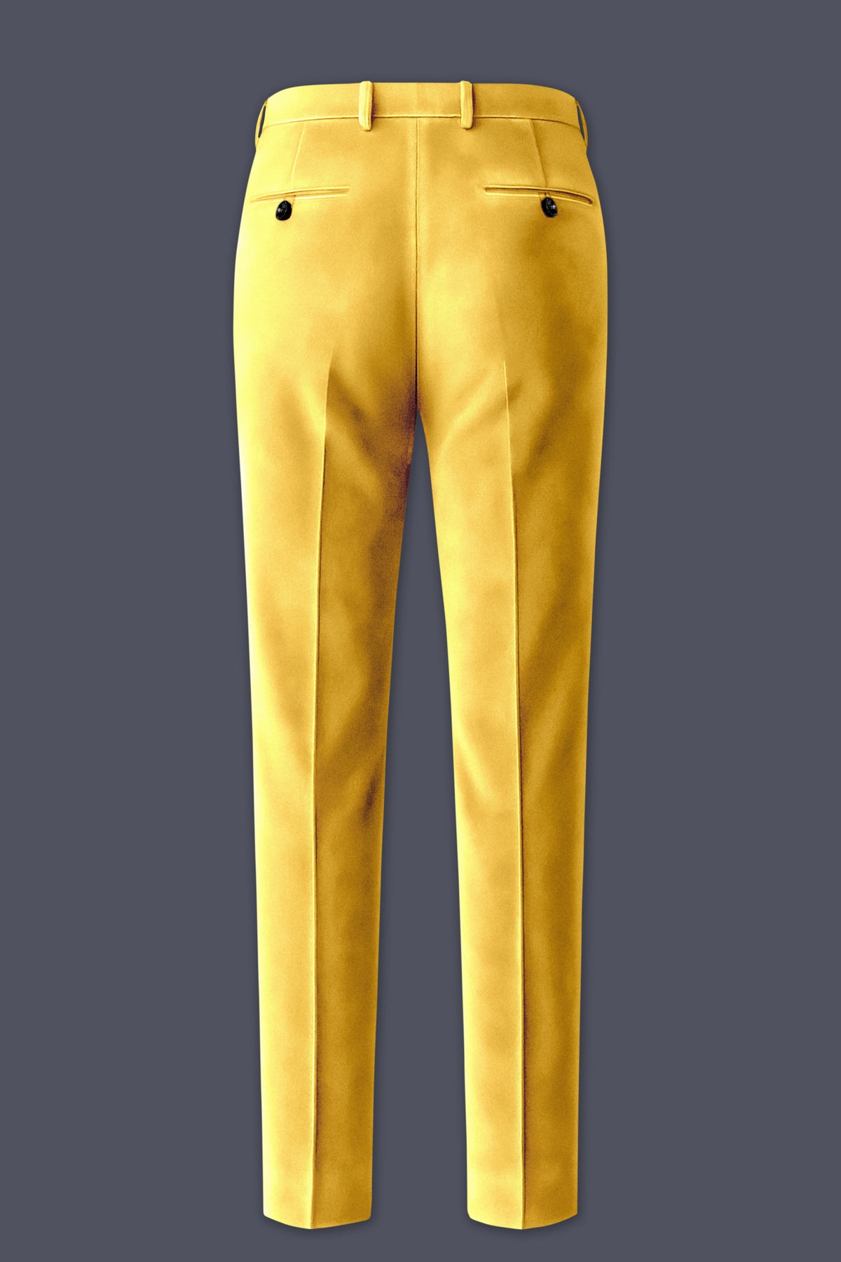 Lustre-Tulip Yellow Velvet Stretchable Waistband Pant