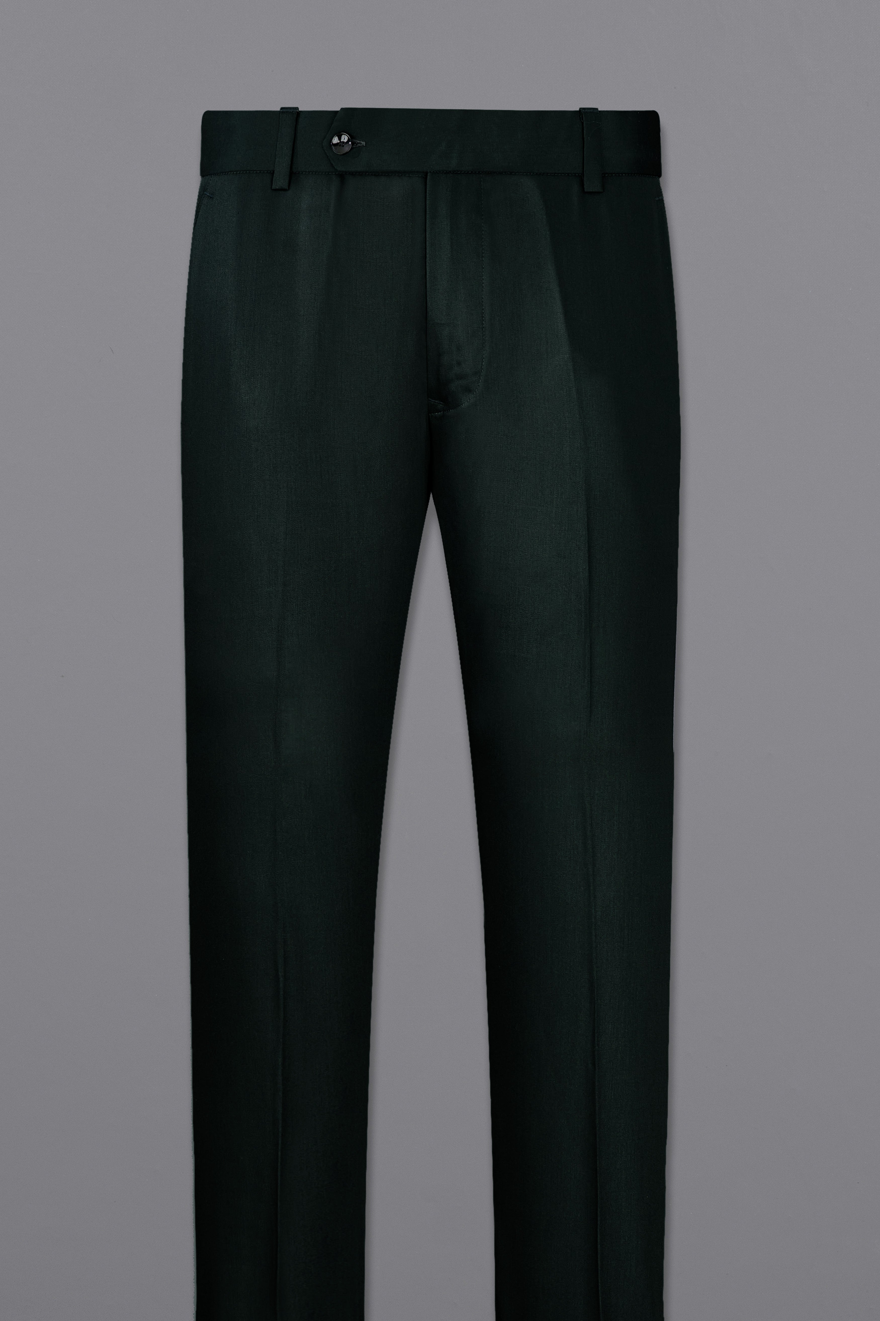 Juniper Green Subtle Sheen Double Breasted Trench Coat with Pant