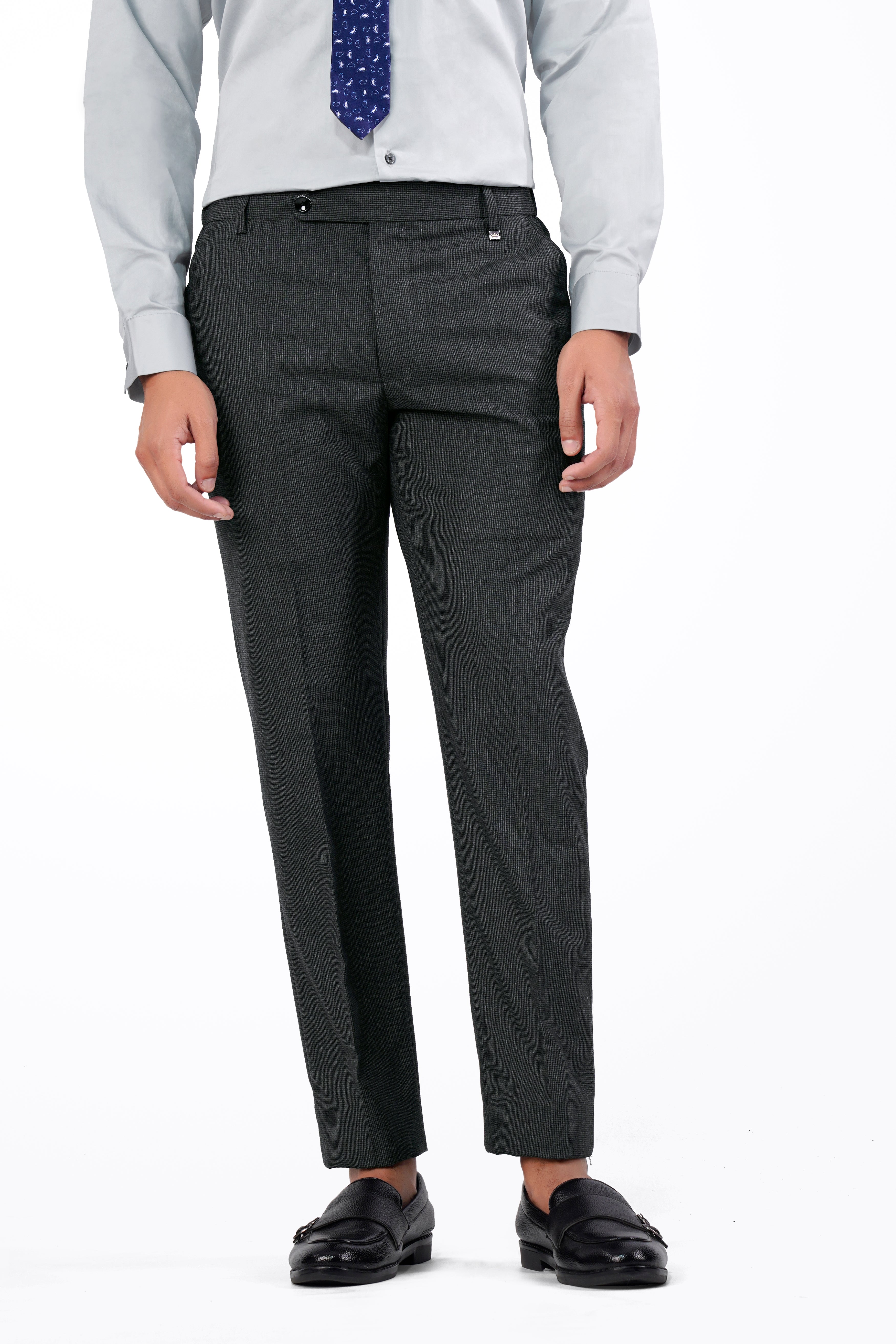 Capecod Gray Wool Rich Double Breasted Designer Overcoat With Pant
