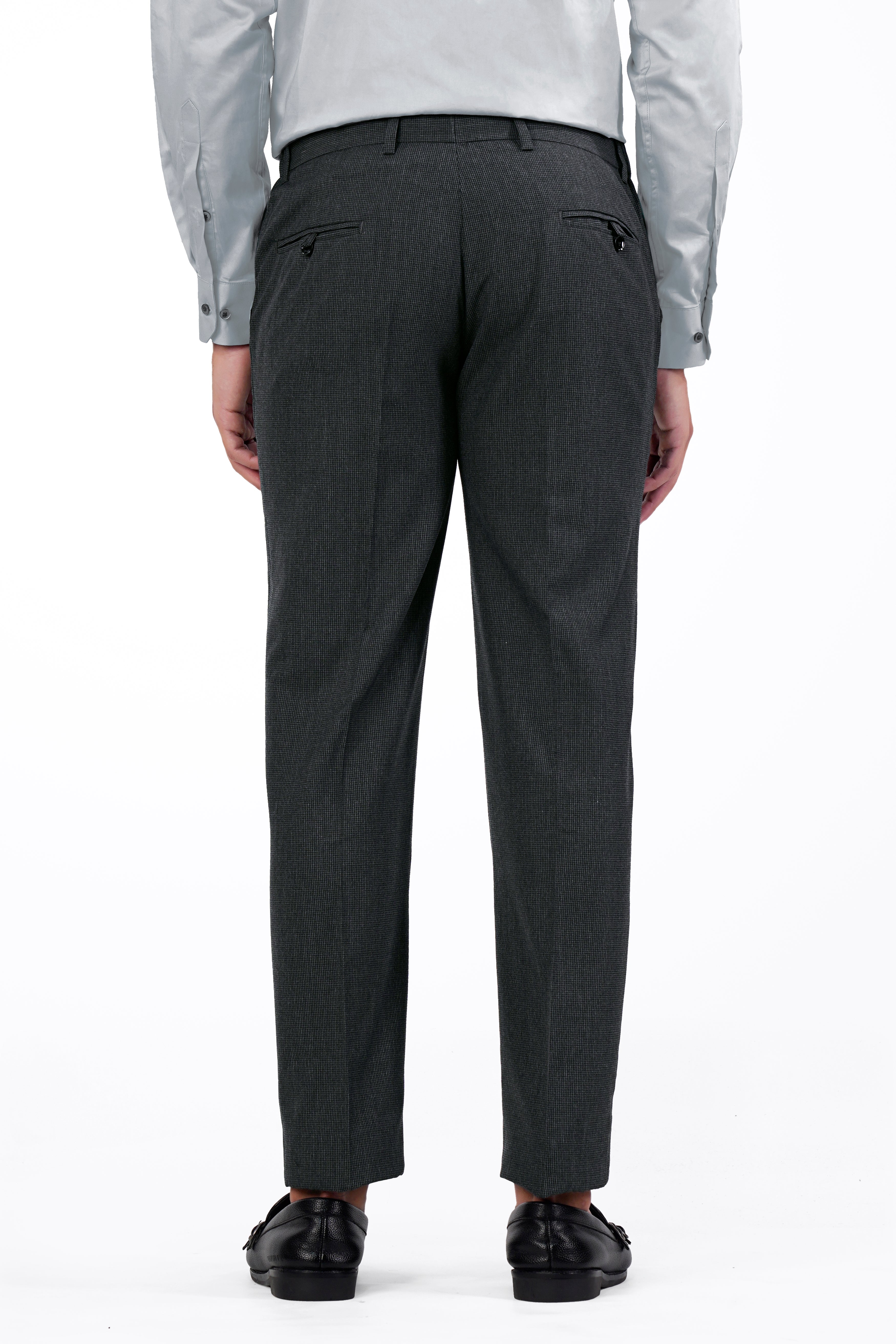 Capecod Gray Wool Rich Double Breasted Designer Overcoat With Pant