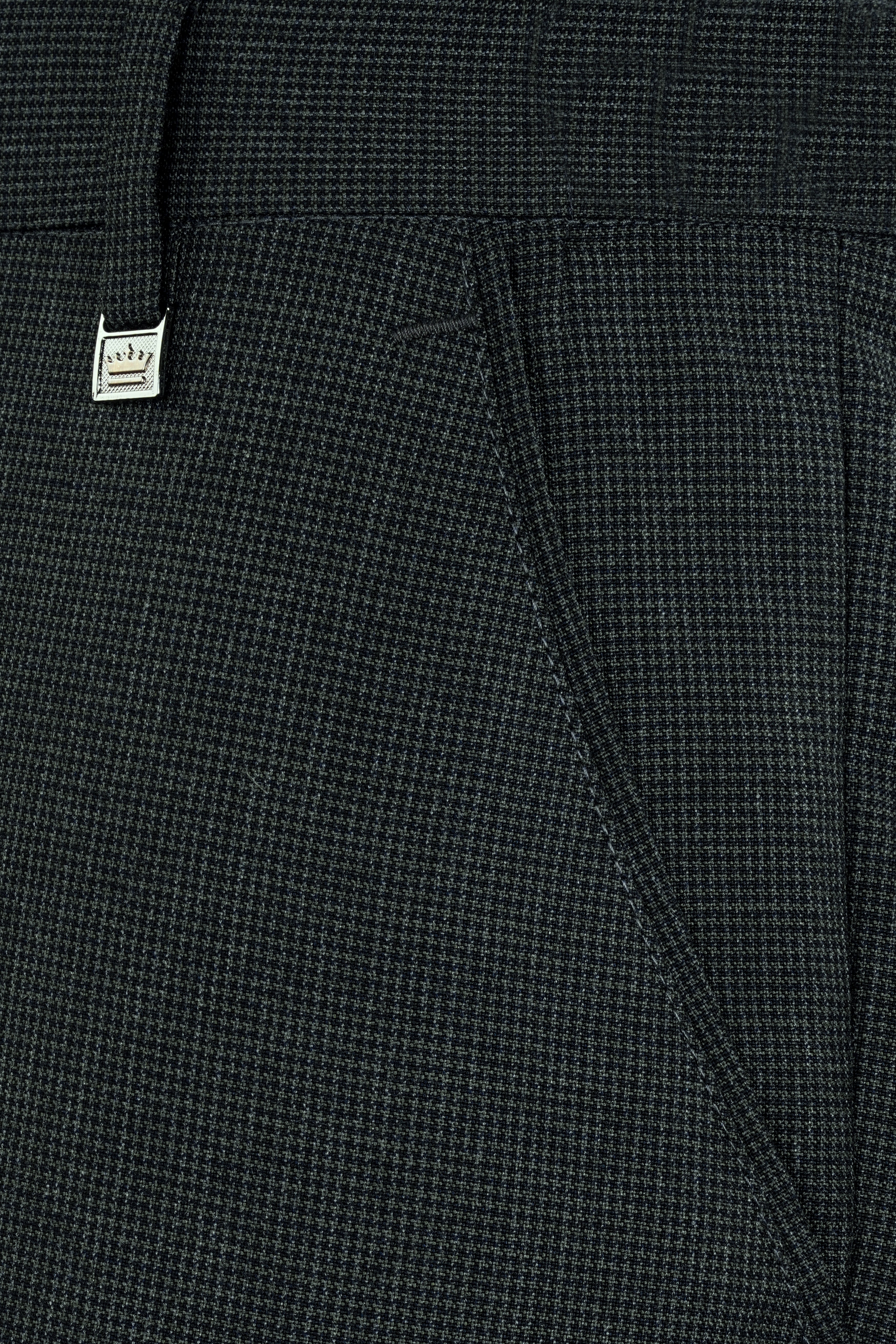 Capecod Gray Wool Rich Double Breasted Designer Overcoat With Pant