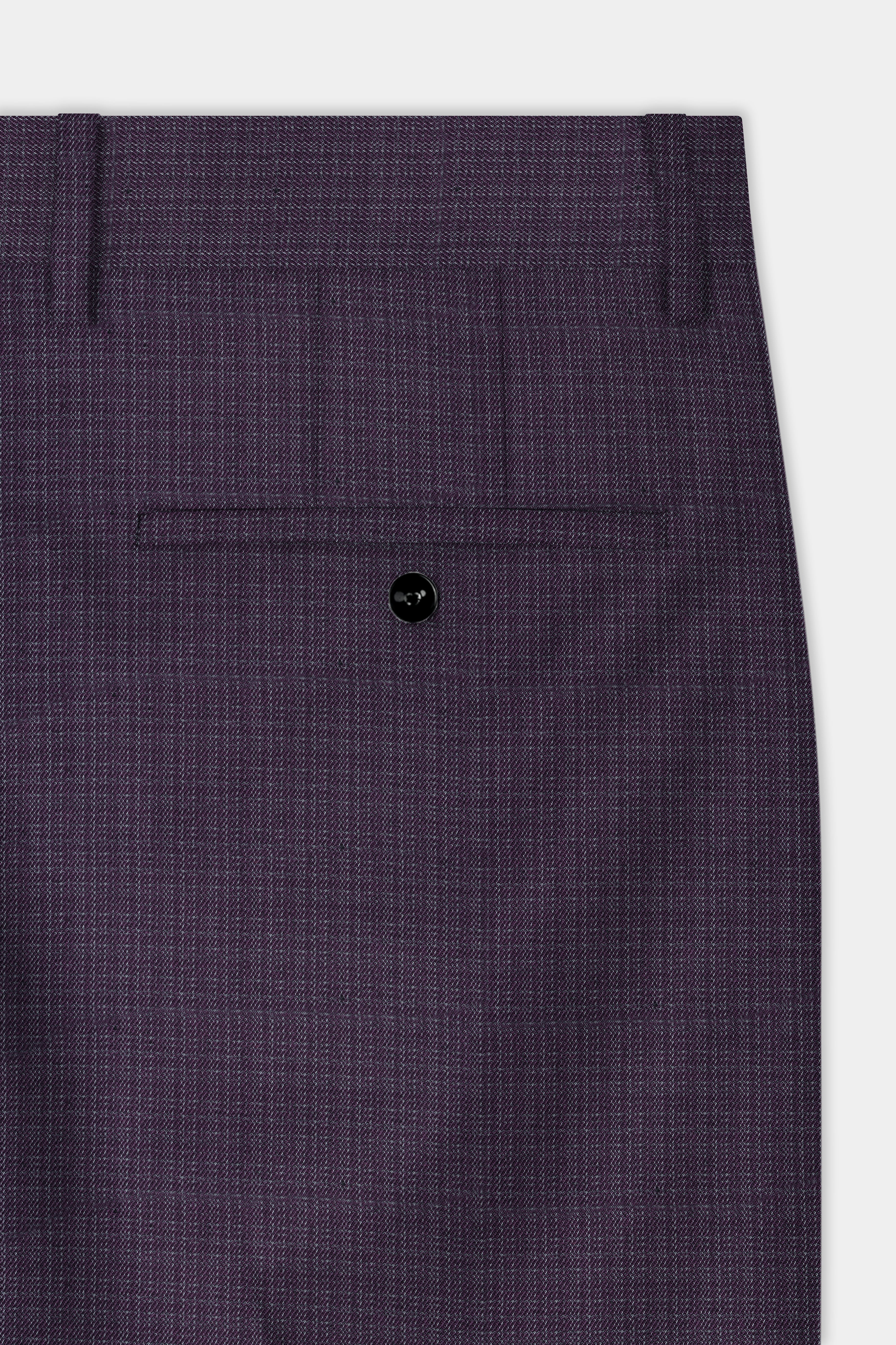 Blackcurrant Textured Wool Rich Overcoat With Pant