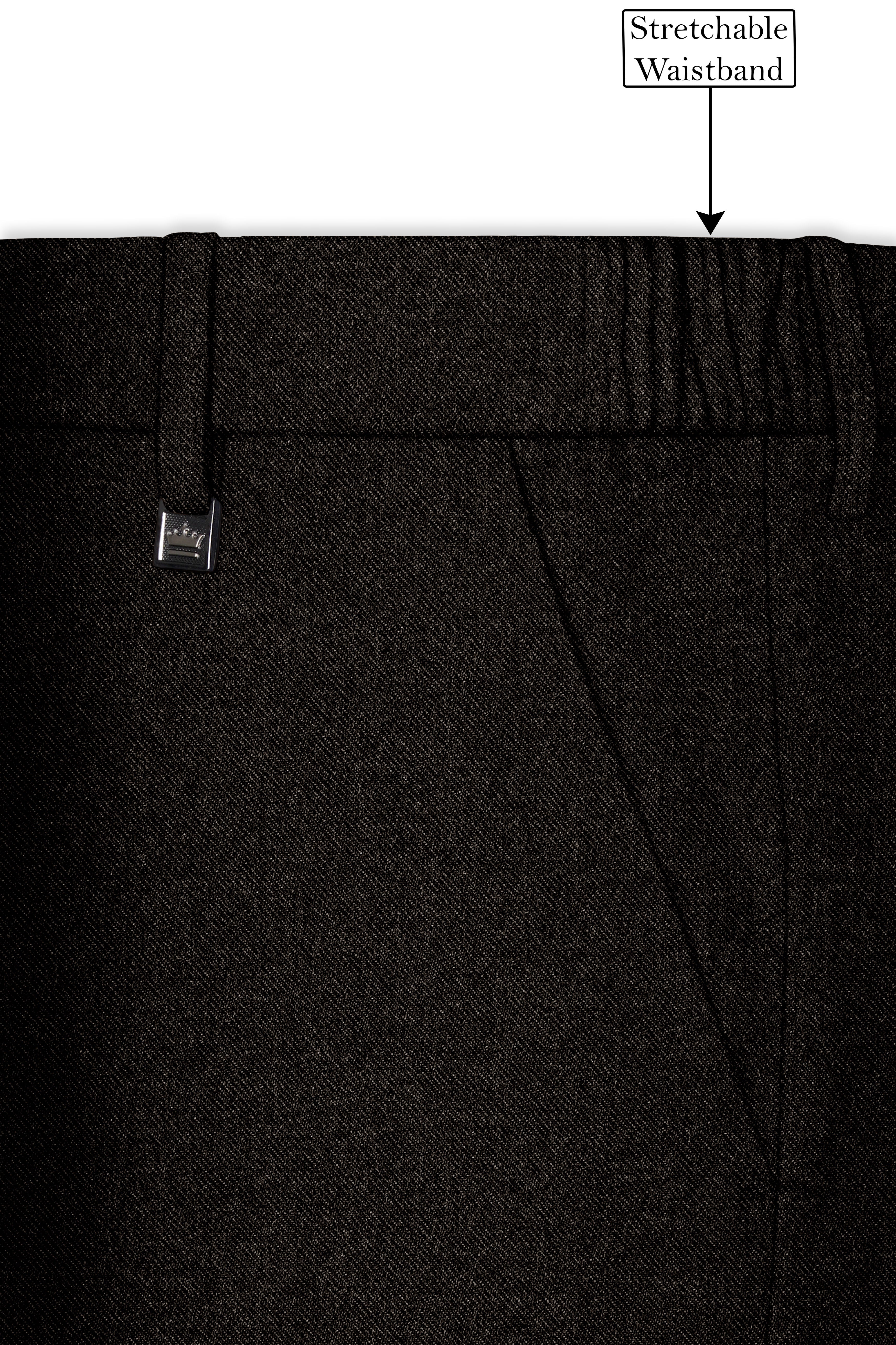 Aurezeus-Zeus Brown Textured Tweed Single Breasted Overcoat With Pant