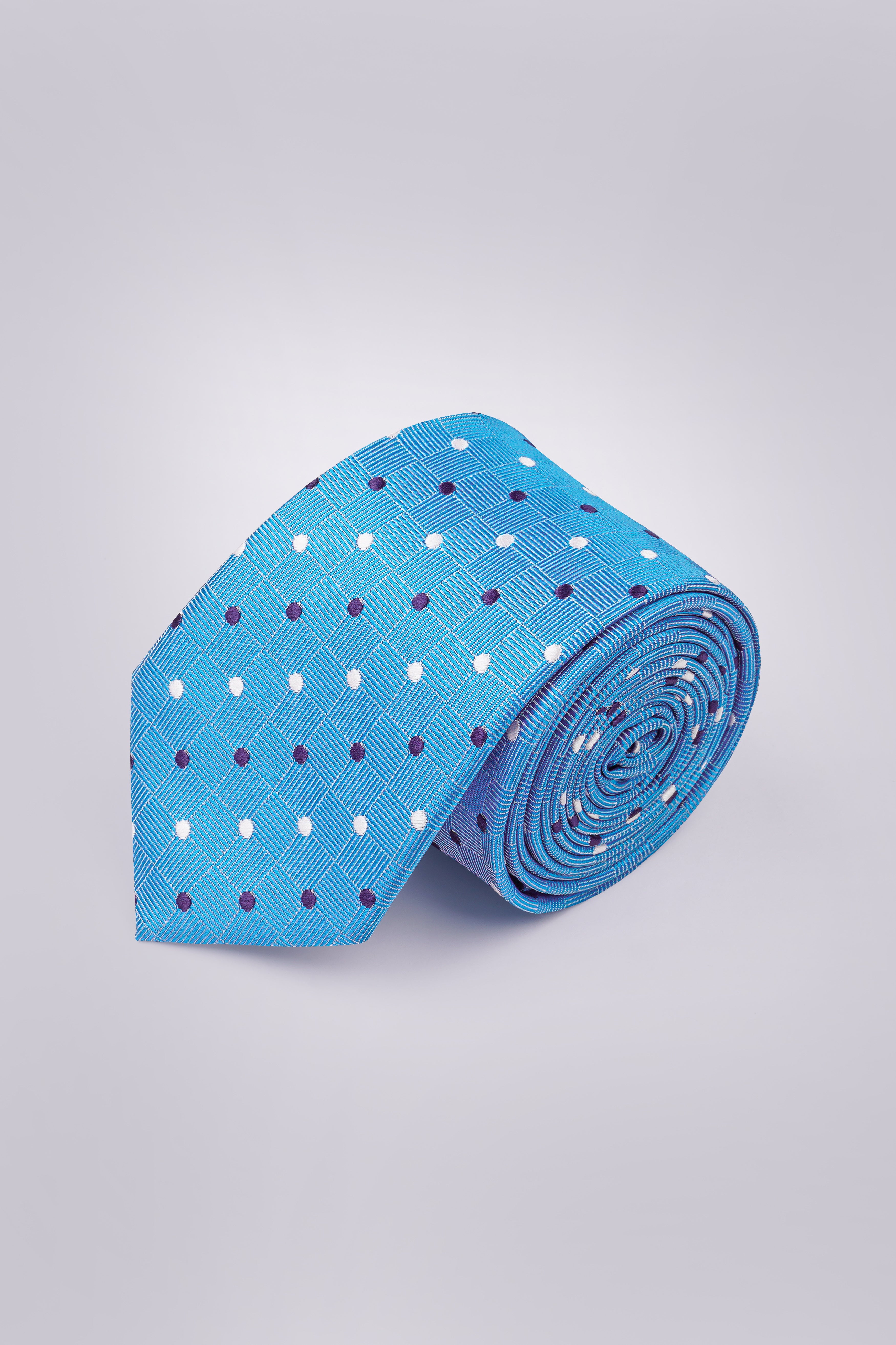 Shakespeare Light Blue Textutred Jacquard Tie with Pocket Square TP064