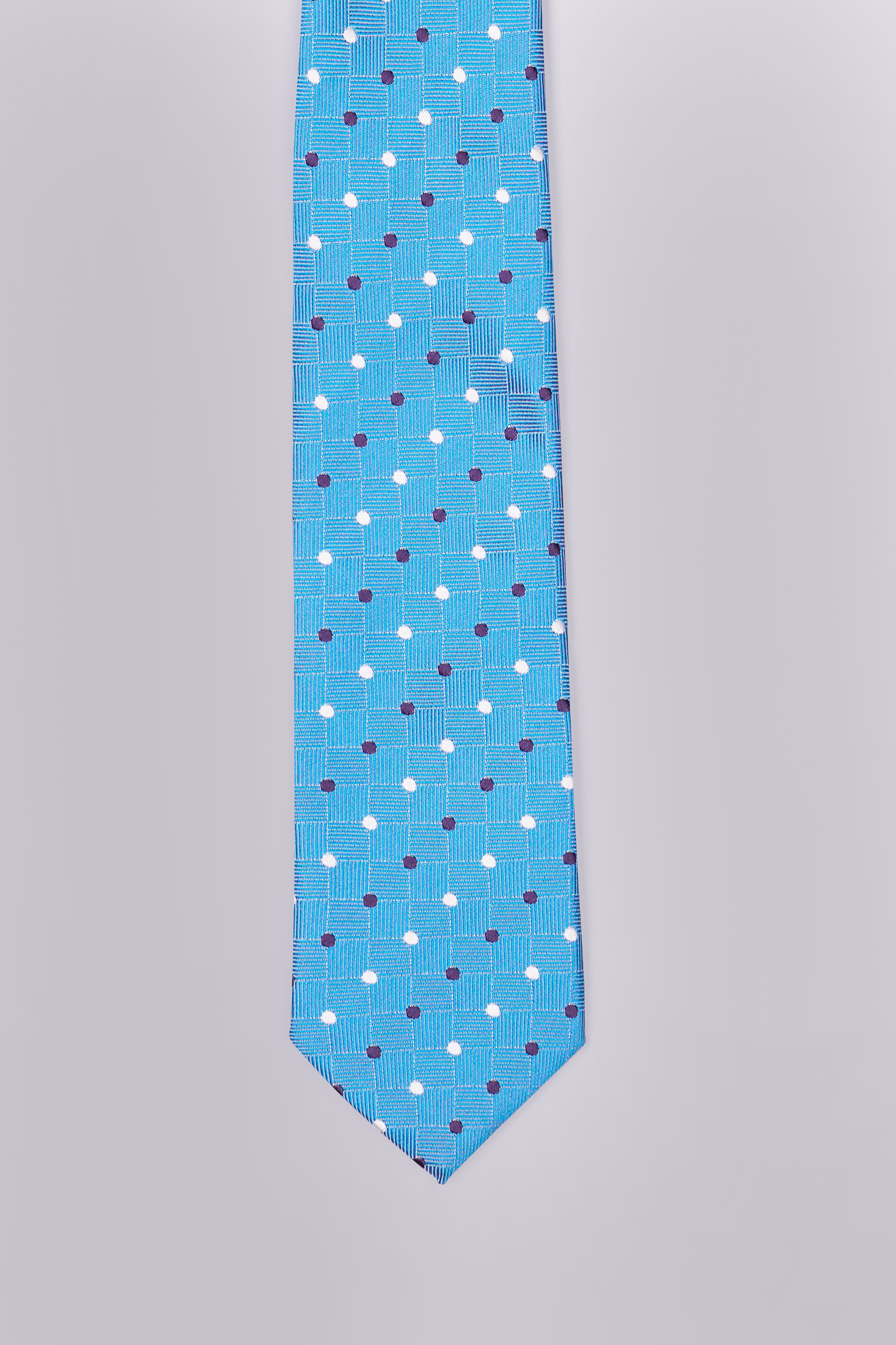 Shakespeare Light Blue Textutred Jacquard Tie with Pocket Square TP064