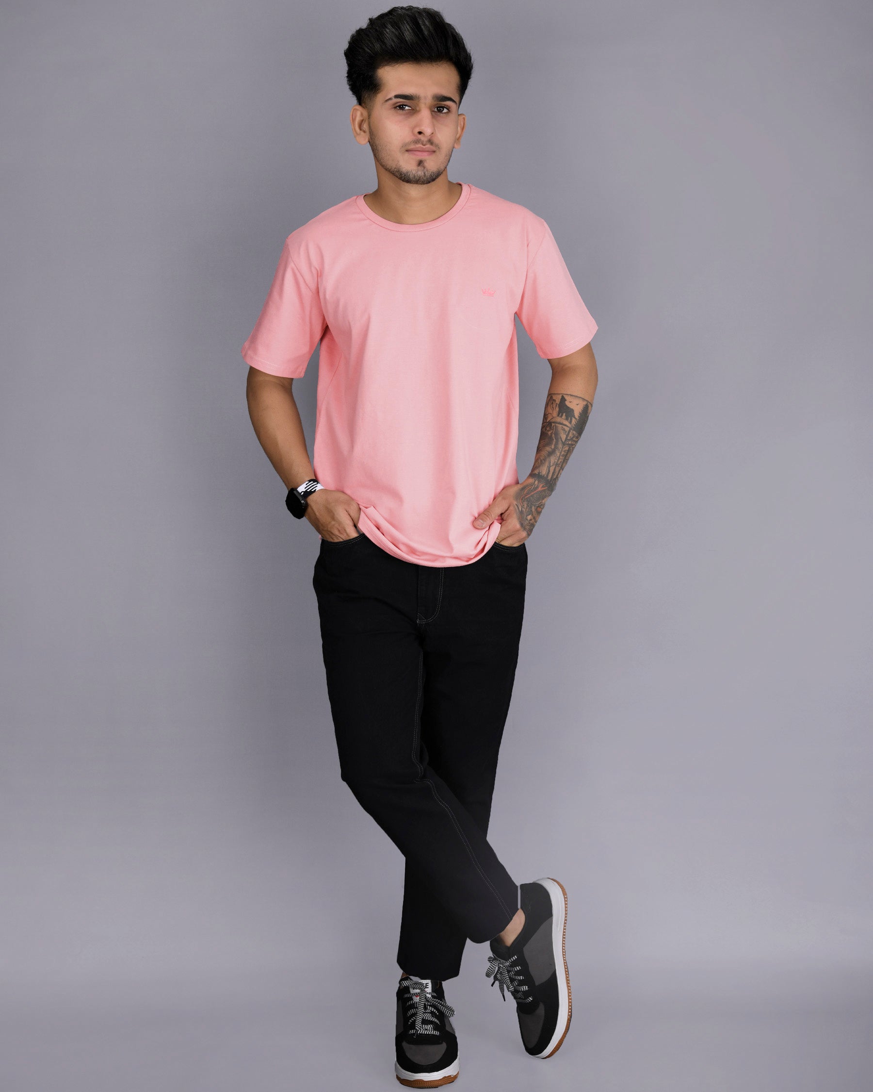 Seashell Pink Super Soft Premium Organic Cotton T-shirt TS007-S, TS007-M, TS007-L, TS007-XL, TS007-XXL