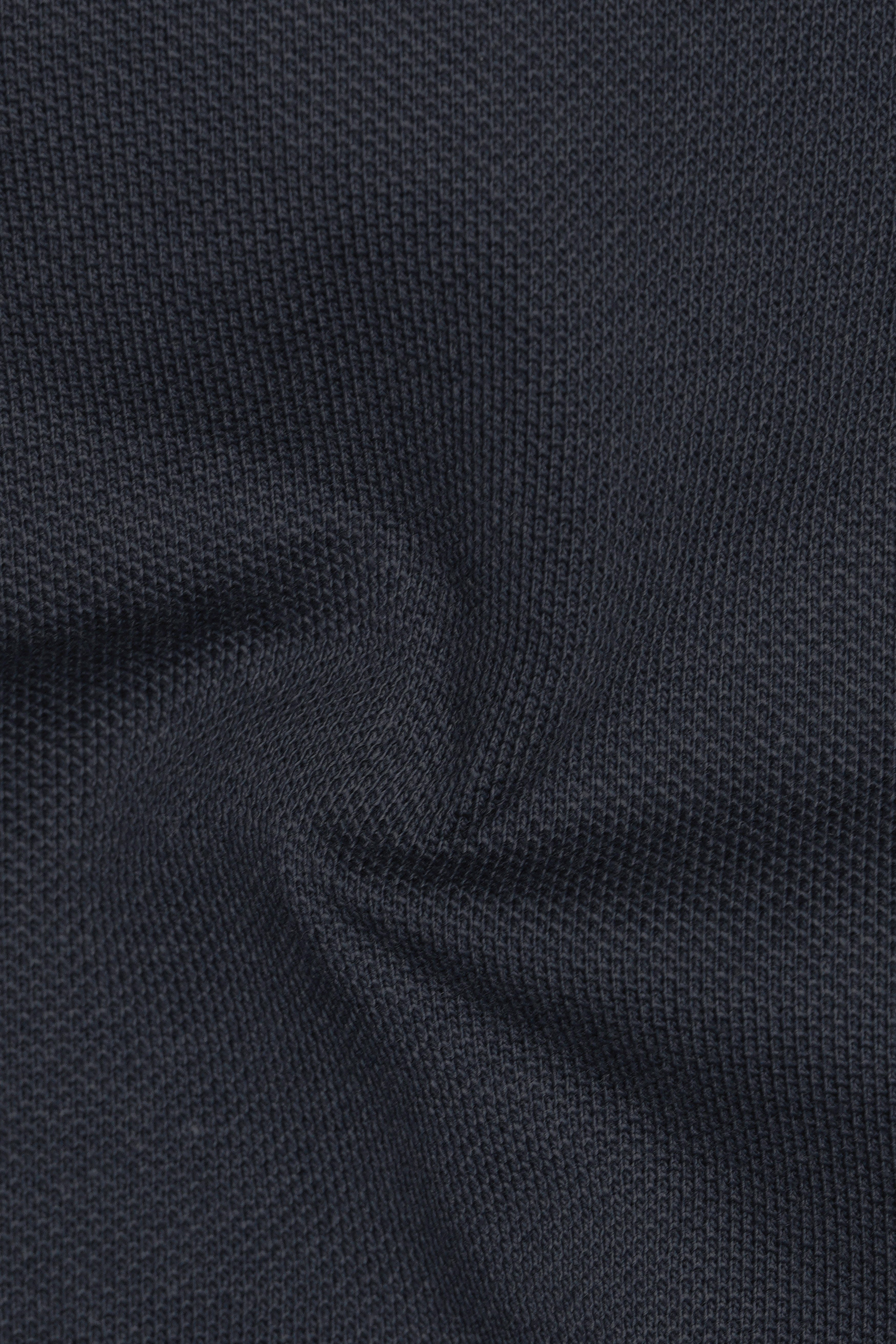 Charade Gray Solid Premium Cotton Pique Polo
