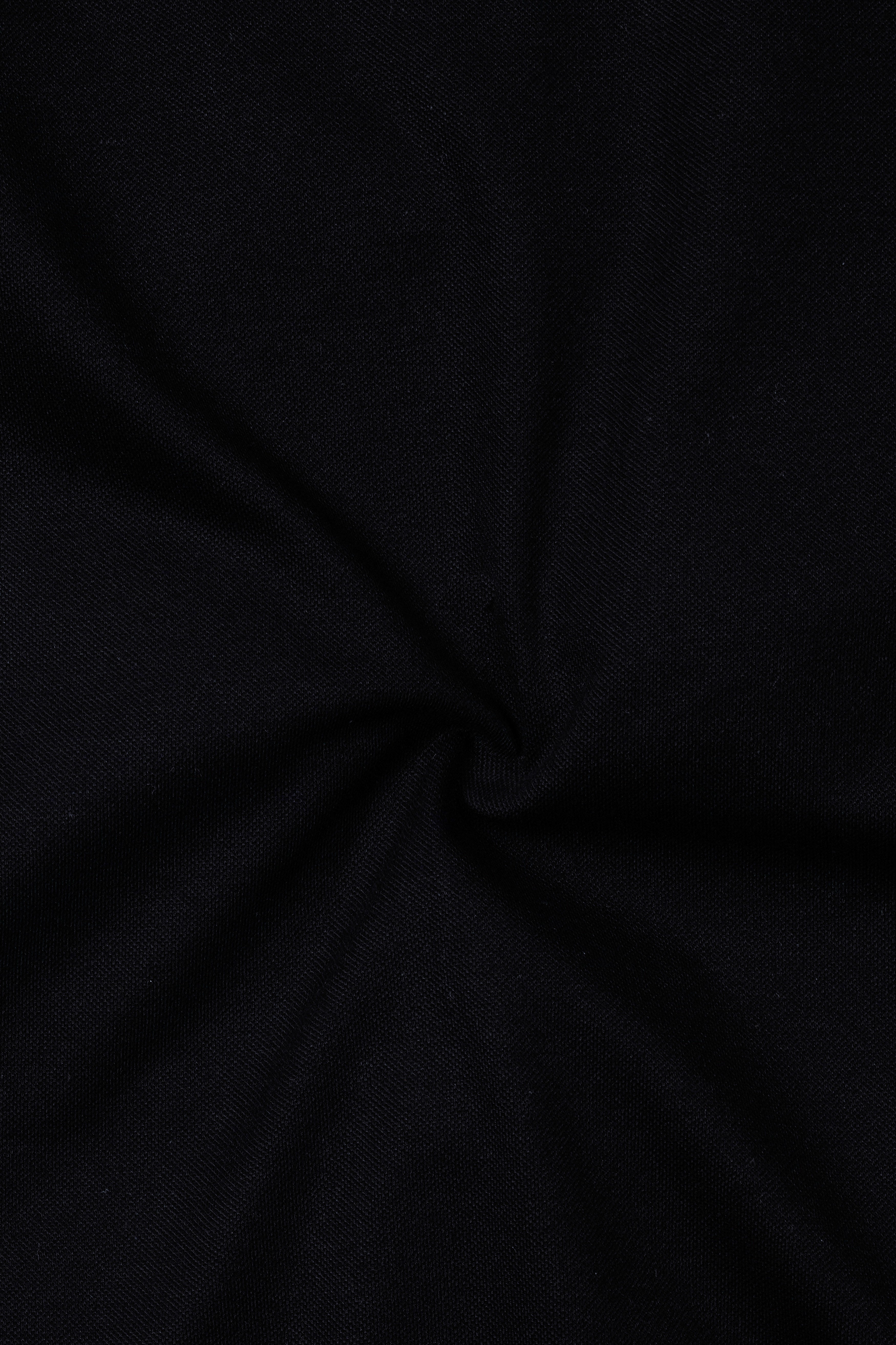 Jade Black Solid Premium Cotton Pique Polo