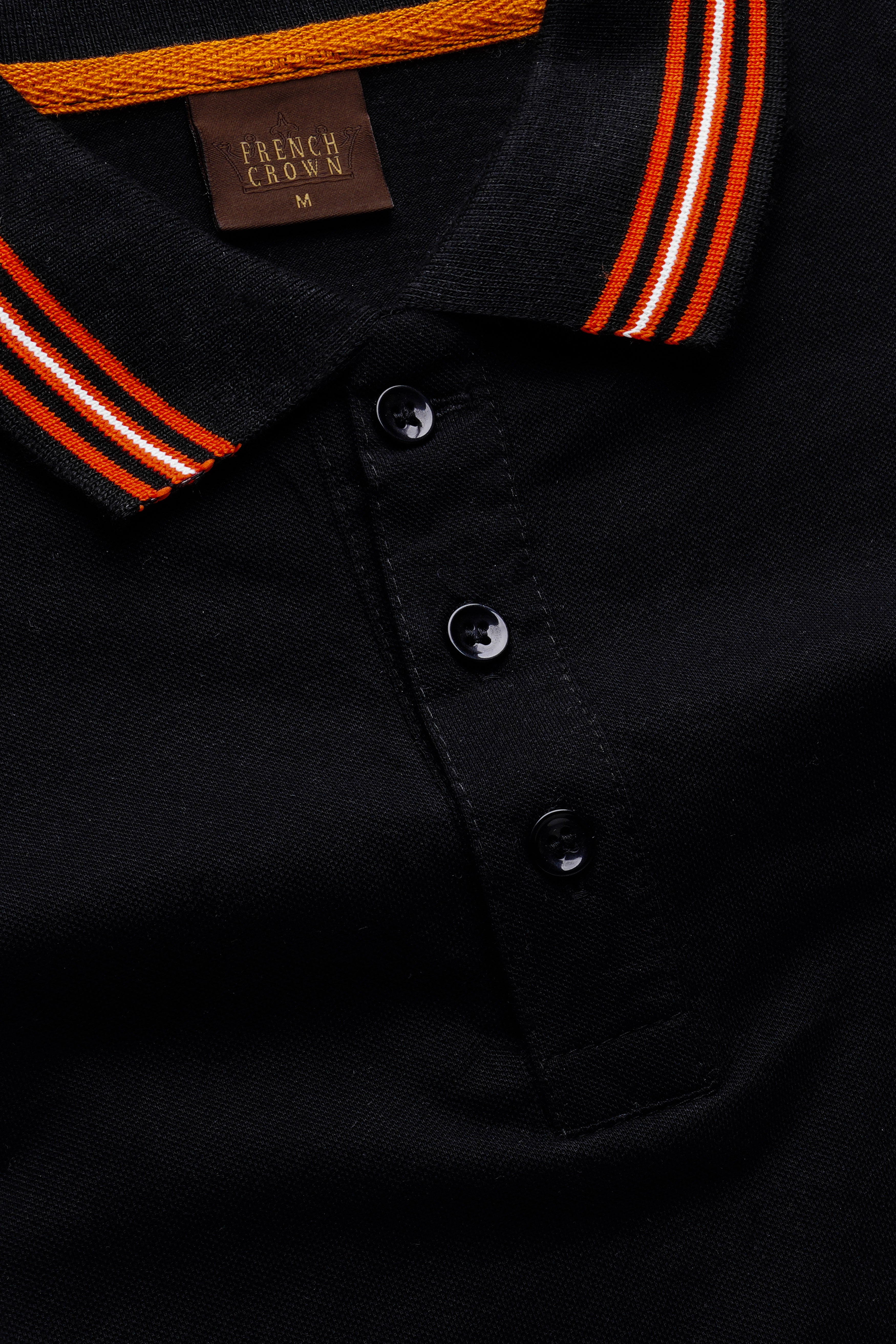 Jade Black Solid Premium Cotton Pique Polo