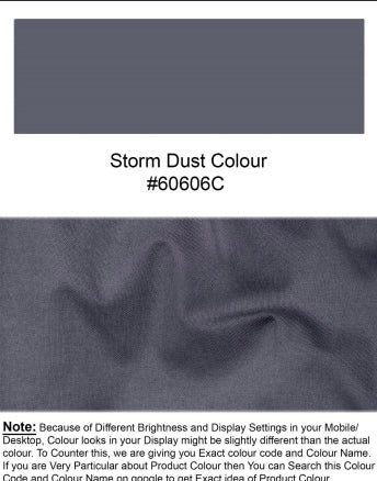 Storm Dust Gray Full Sleeves Premium Cotton Mercerised Pique Polo