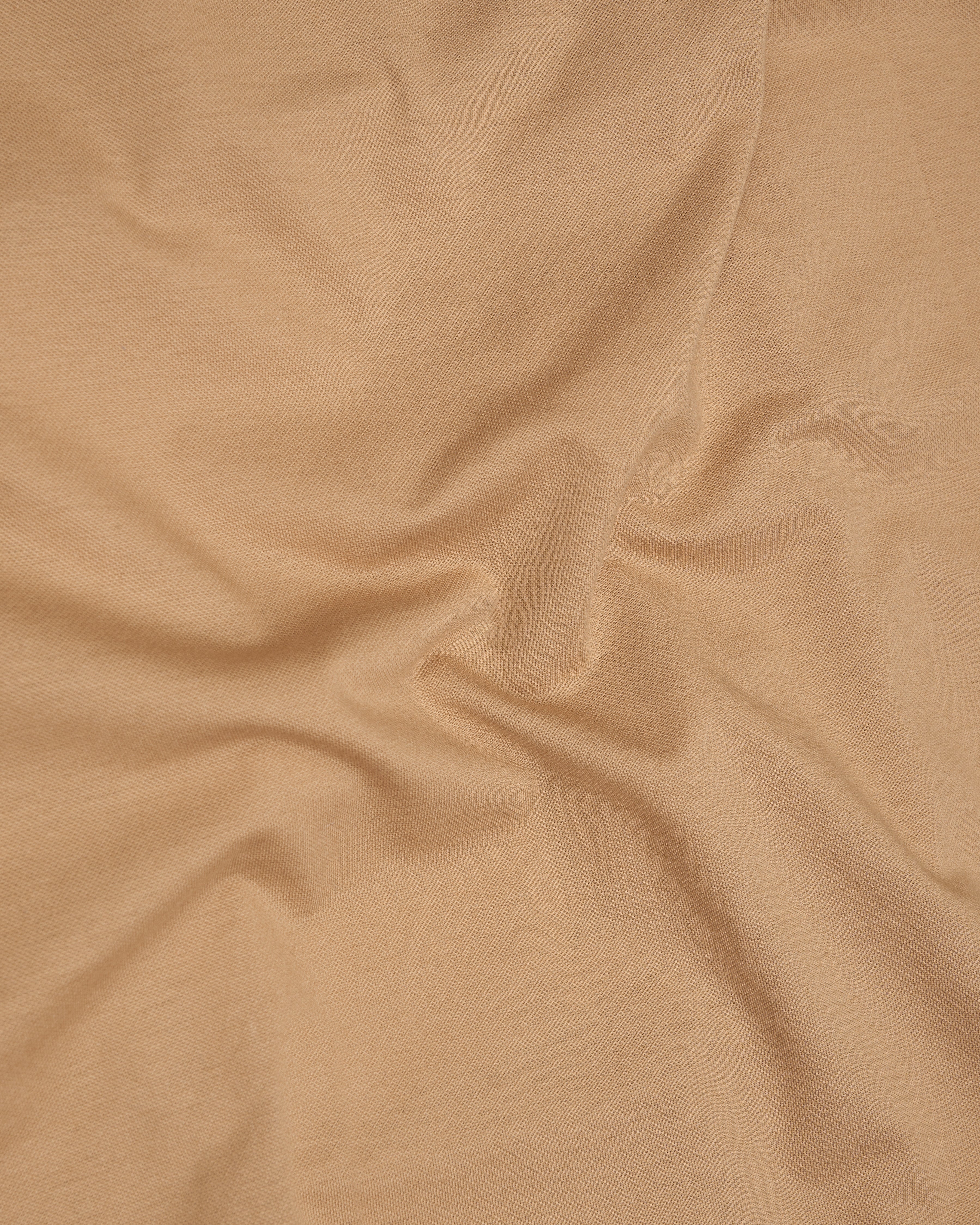 Muesli Brown Organic Cotton Mercerised Pique Polo