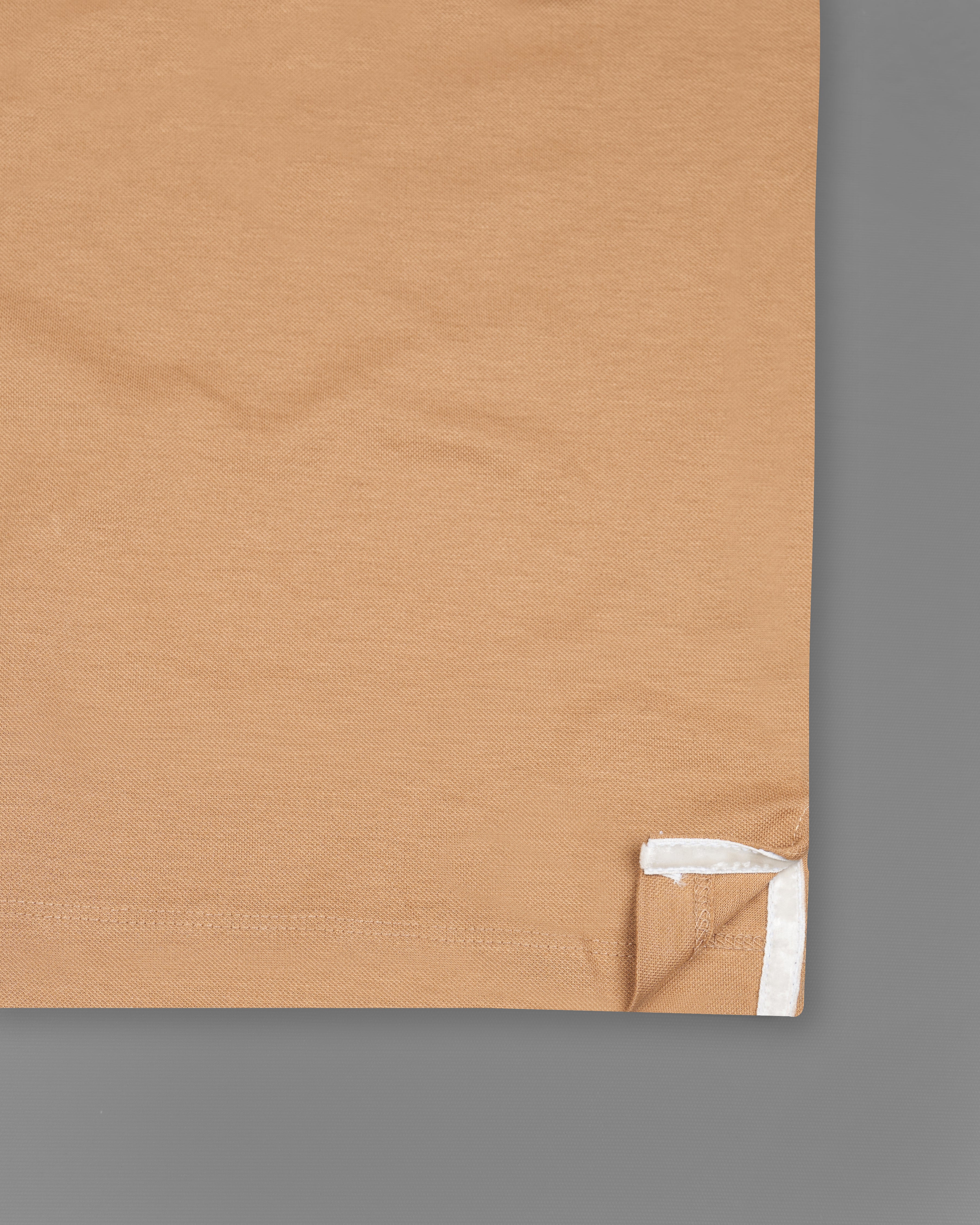 Muesli Brown Organic Cotton Mercerised Pique Polo